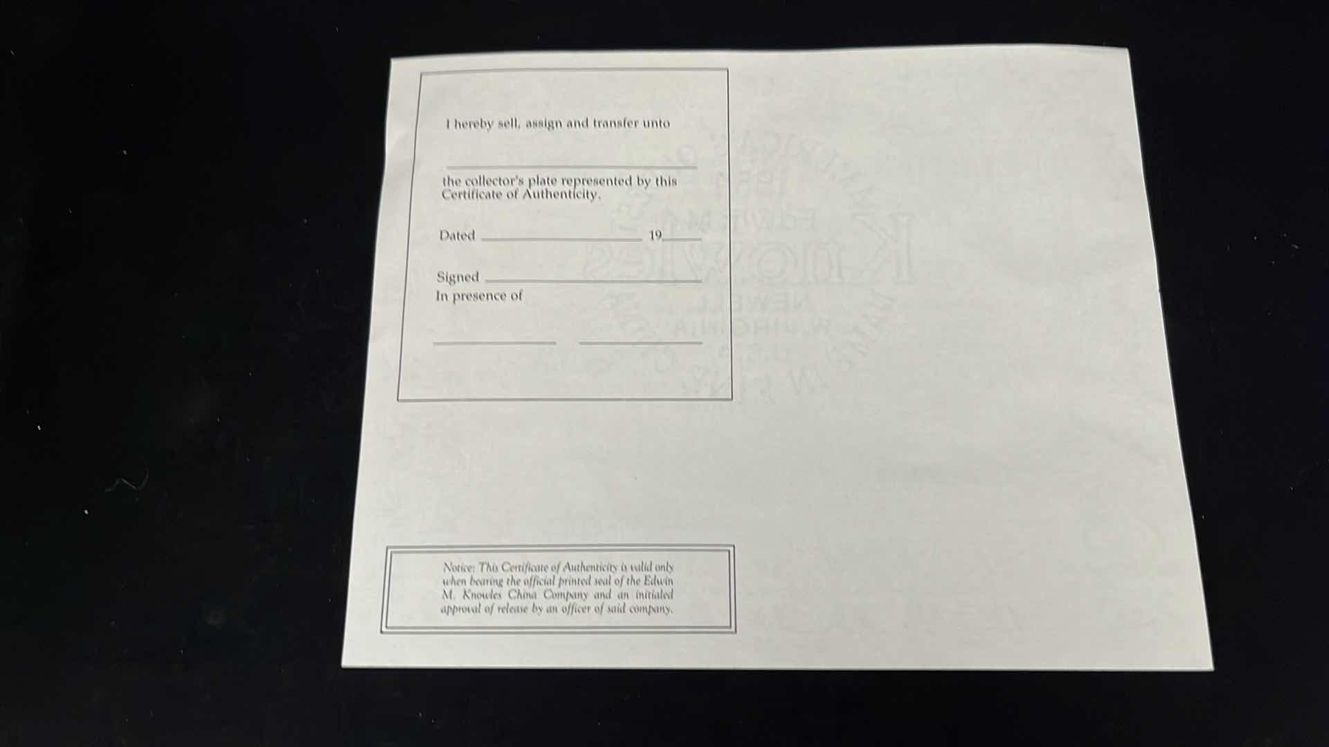 Photo 1 of EDWIN M KNOWLES CHINA CO. NORMAN ROCKWELL PLATE THE GOURMET W COA 8.5”