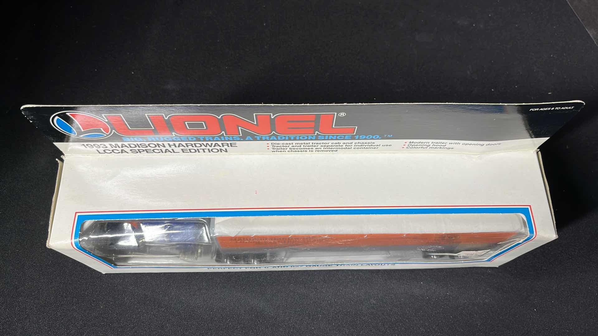 Photo 1 of LIONEL TRAINS INC, MADISON HARDWARE CO. LCCA SPECIAL EDITION TRACTOR & TRAILER 1993 NO 6-12779