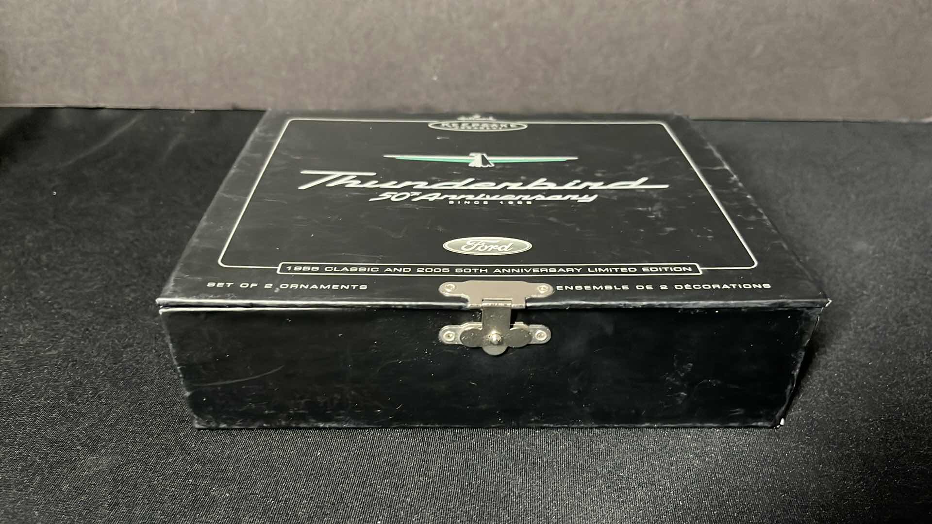Photo 1 of HALLMARK KEEPSAKE ORNAMENTS FORD THUNDERBIRD 50TH ANNIVERSARY DIE-CAST METAL REPLICA SET, 2005