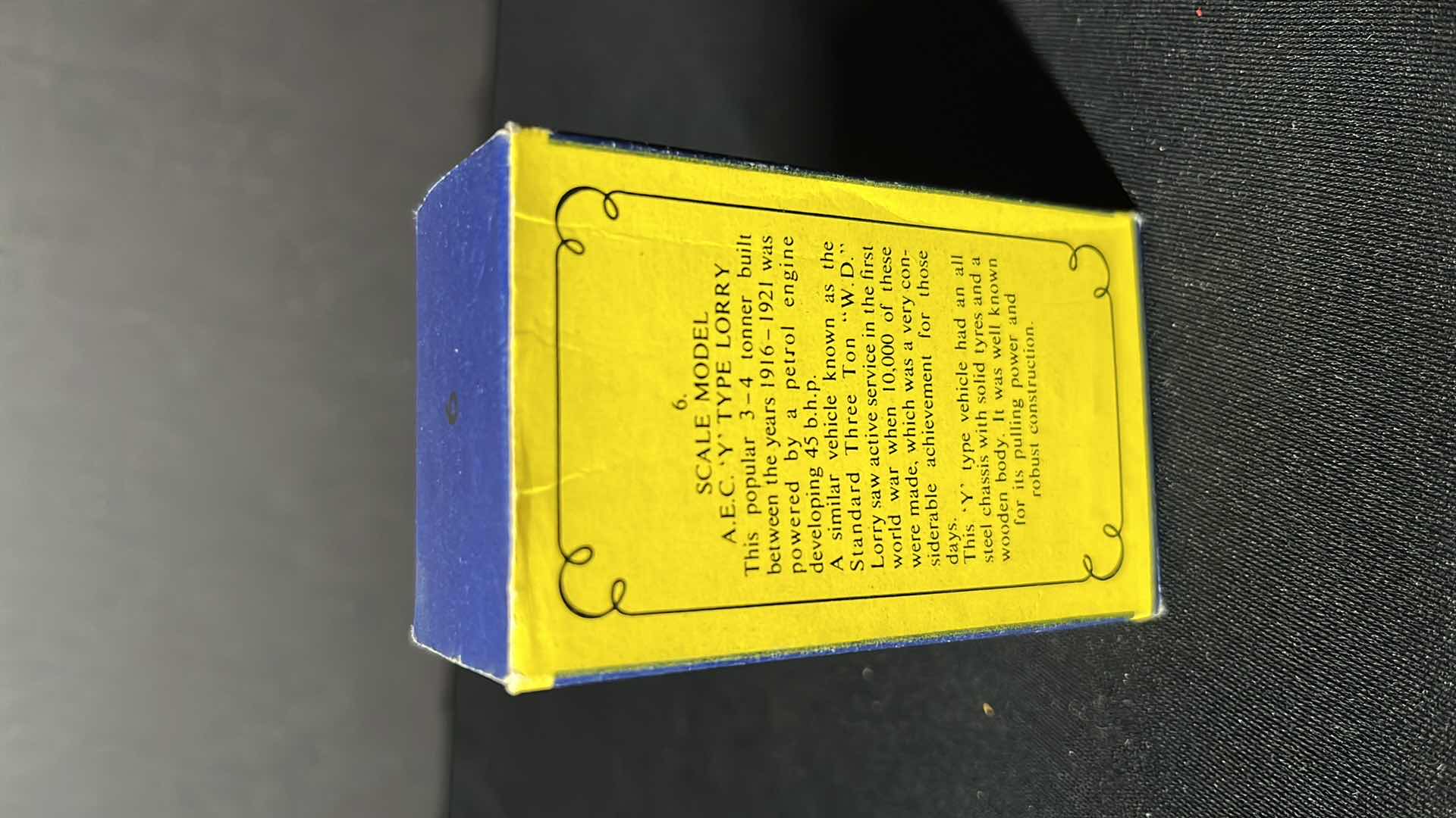 Photo 1 of LESNEY DIE-CAST METAL MODELS OF YESTERYEAR SERIES, NO. 6 SCALE MODEL A.C.E Y TYPE LORRY, 1956-1961