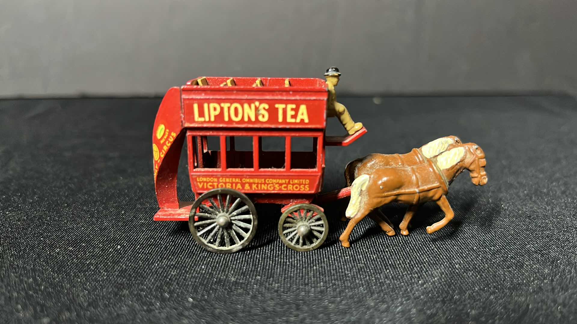 Photo 1 of LESNEY DIE-CAST METAL MODELS OF YESTERYEAR SERIES, NO. 12 SCALE MODEL HORSE BUS, 1956-1961