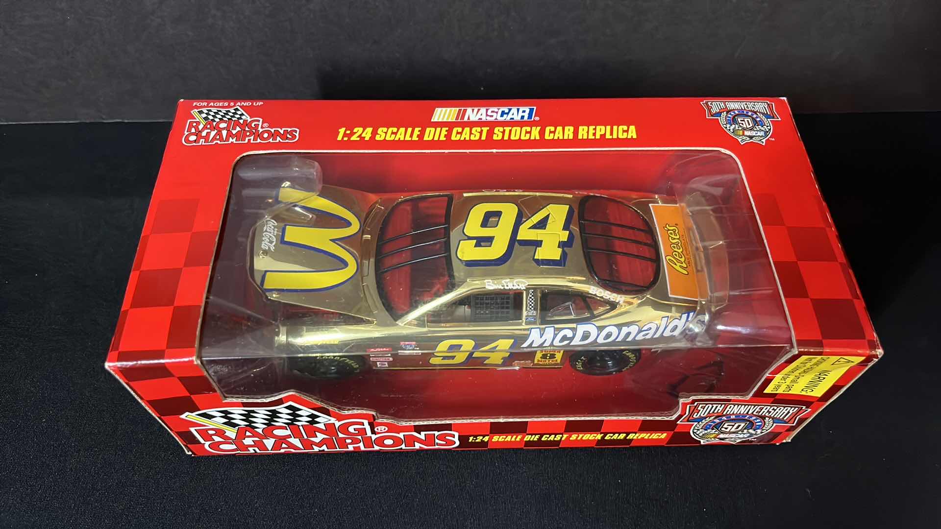 Photo 1 of RACING CHAMPIONS NASCAR 50TH ANNIVERSARY DIE CAST MCDONALDS RACING CAR, 1998