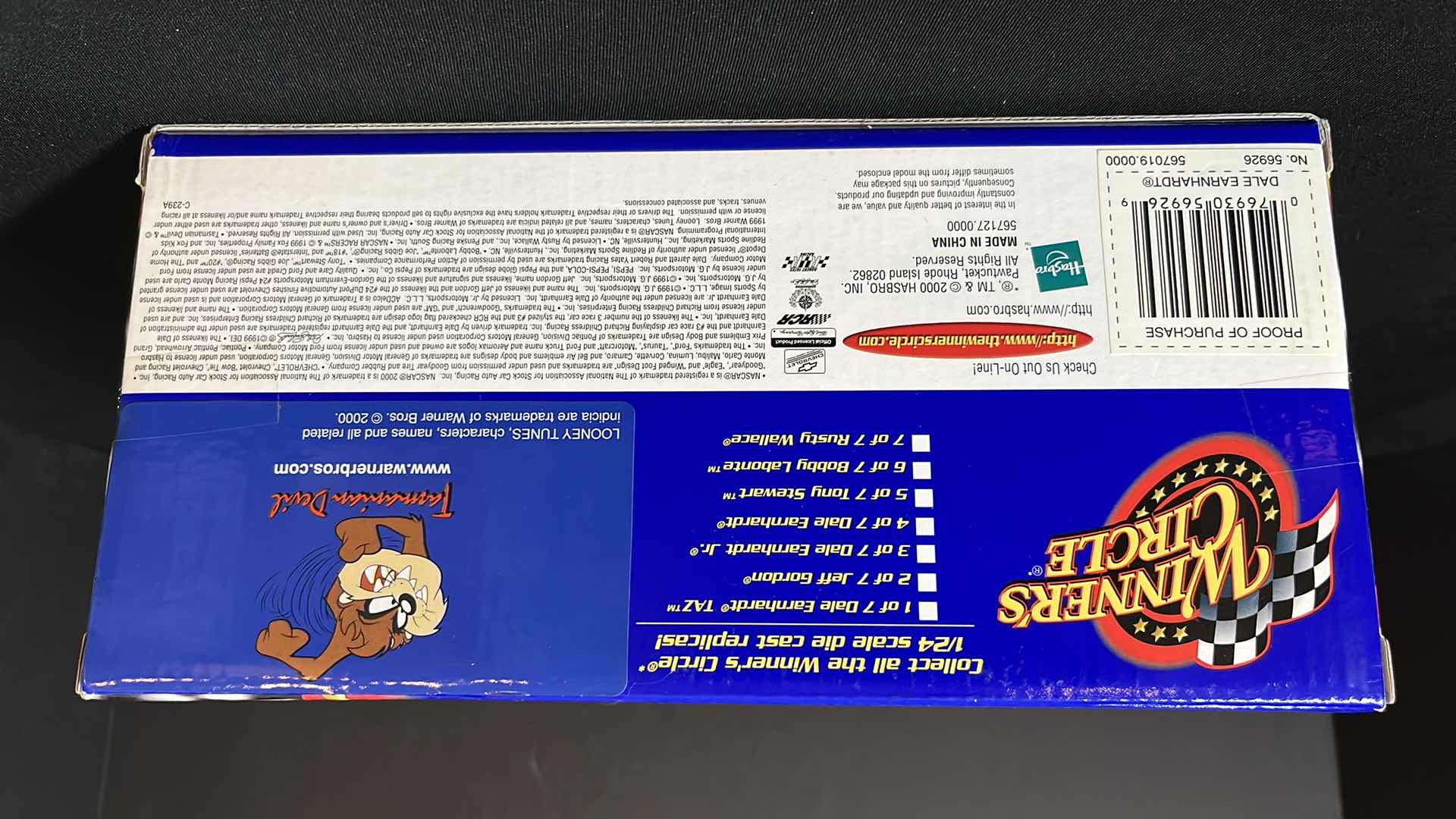 Photo 1 of HASBRO WINNERS CIRCLE NASCAR  DALE EARNHARDT TAZMANIAN DEVIL DIE CAST RACING CAR, 2000 (STOCK NO 55510)