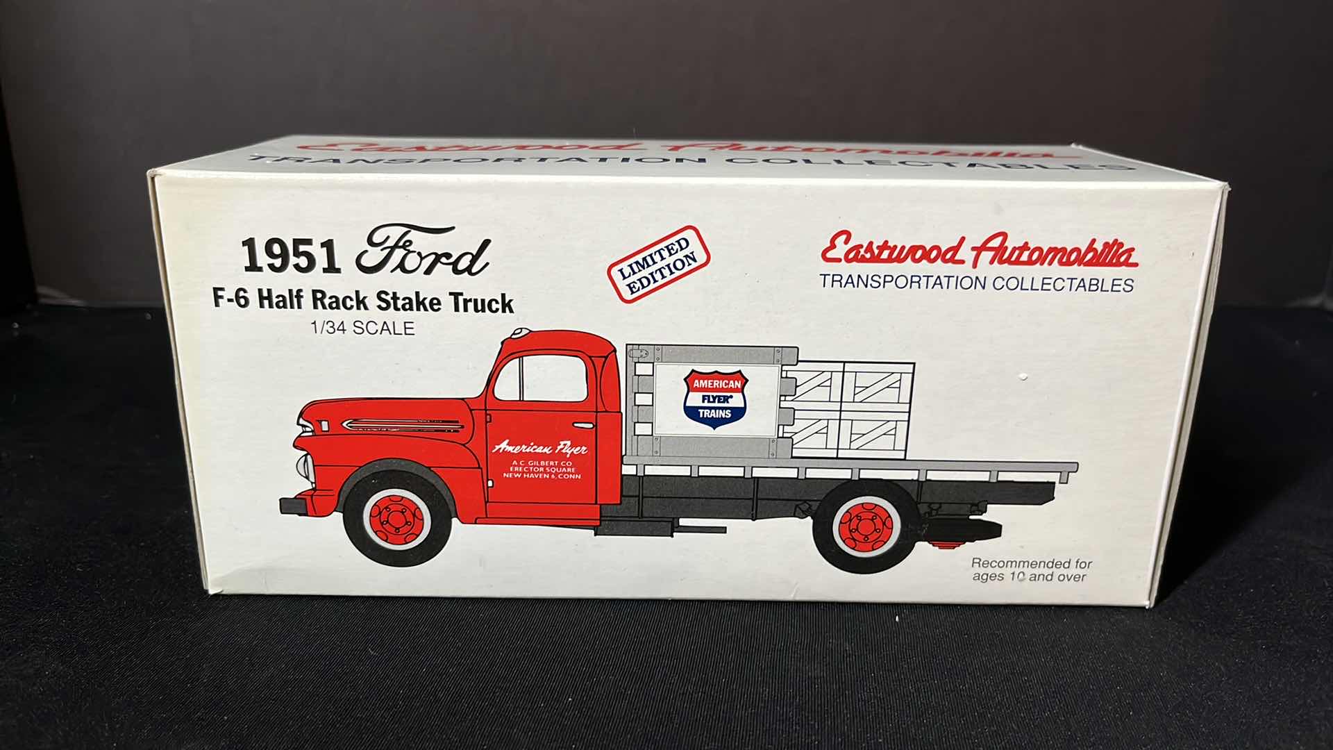 Photo 1 of FIRST GEAR EASTWOOD AUTOMOBILIA TRANSPORTATION COLLECTABLES 1951 FORD F-6 HALF RACK STAKE TRUCK AMERICAN FLYER TRAINS, 1993 (STOCK NO 19-0118)