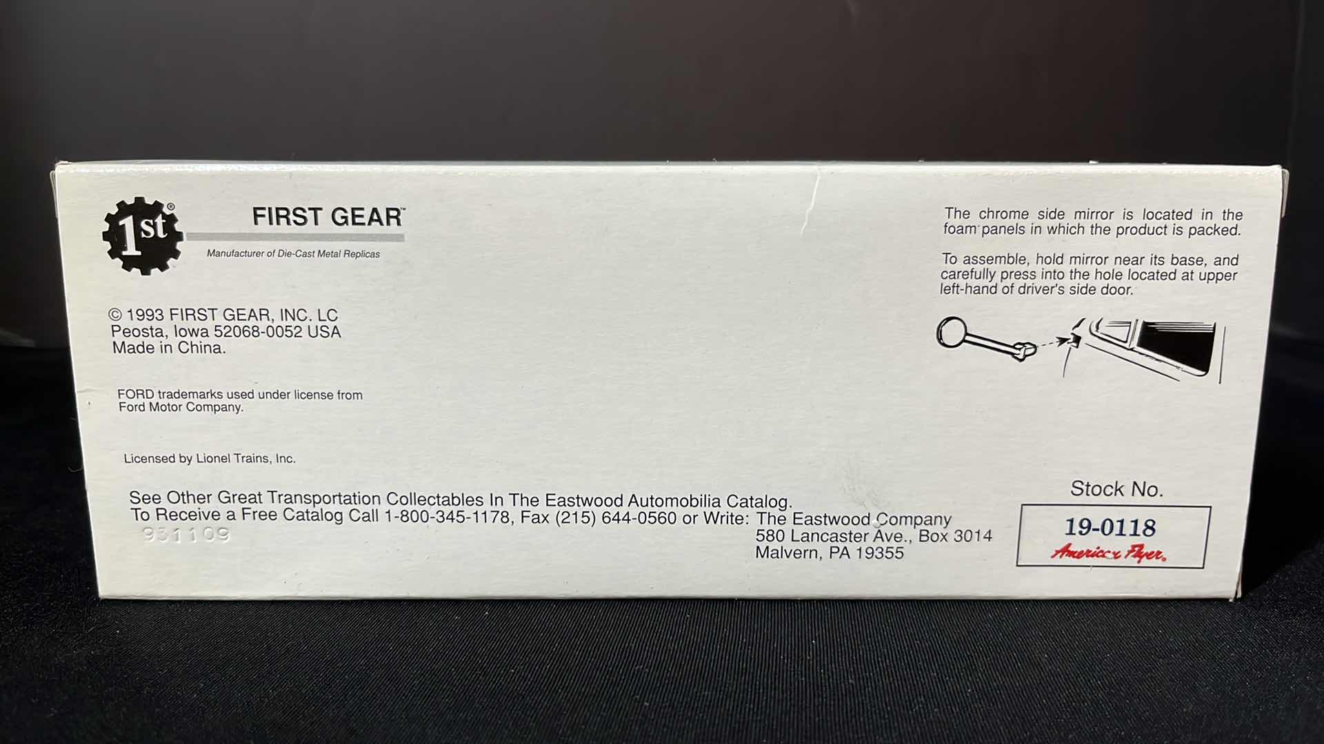 Photo 1 of FIRST GEAR EASTWOOD AUTOMOBILIA TRANSPORTATION COLLECTABLES 1951 FORD F-6 HALF RACK STAKE TRUCK AMERICAN FLYER TRAINS, 1993 (STOCK NO 19-0118)