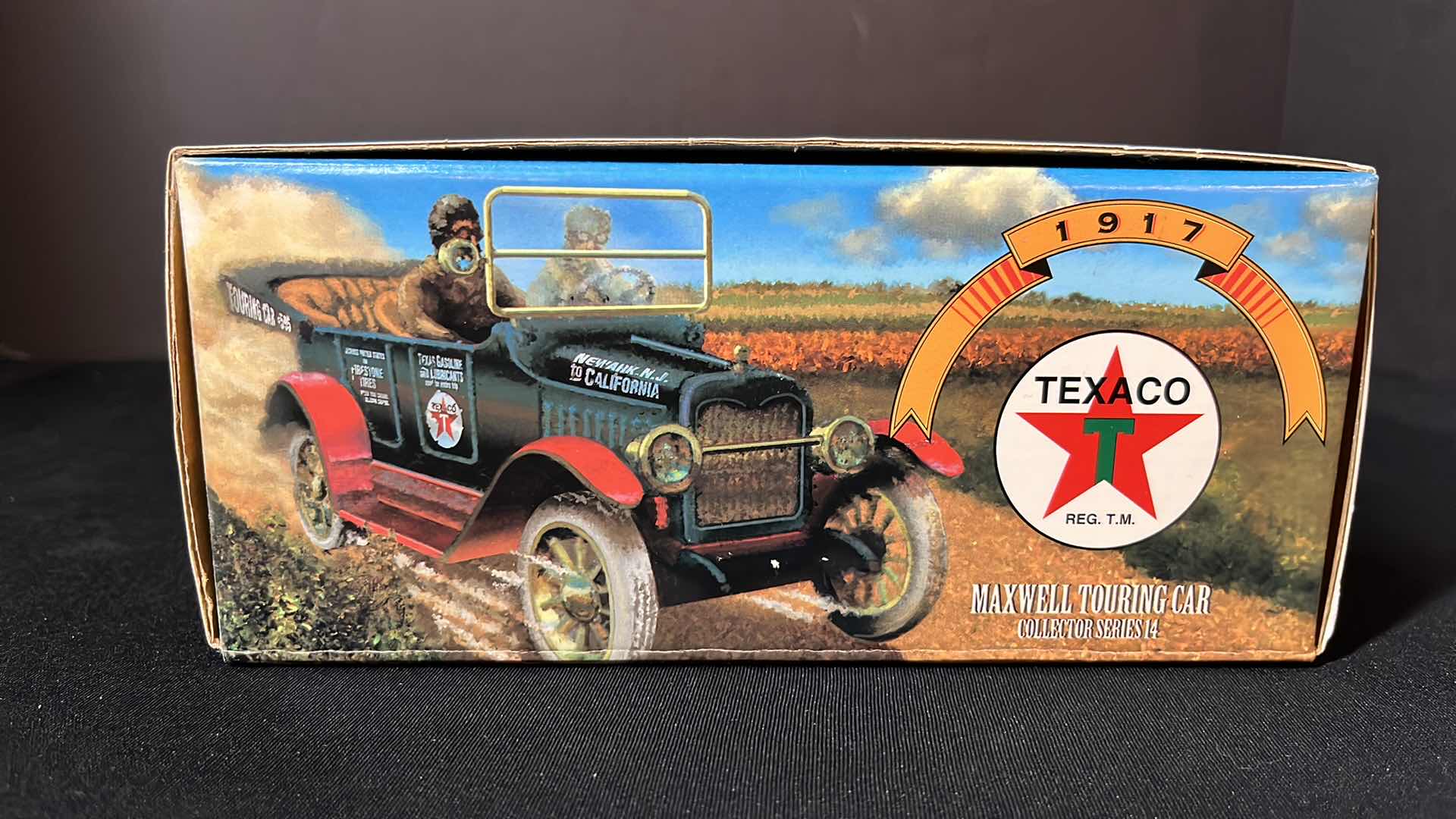View 2 of ERTL DIE-CAST METAL TEXACO 1917 MAXWELL TOURING CAR LOCKING COIN BANK W KEY, COLLECTORS SERIES #14, 1997 (STOCK NO H500)