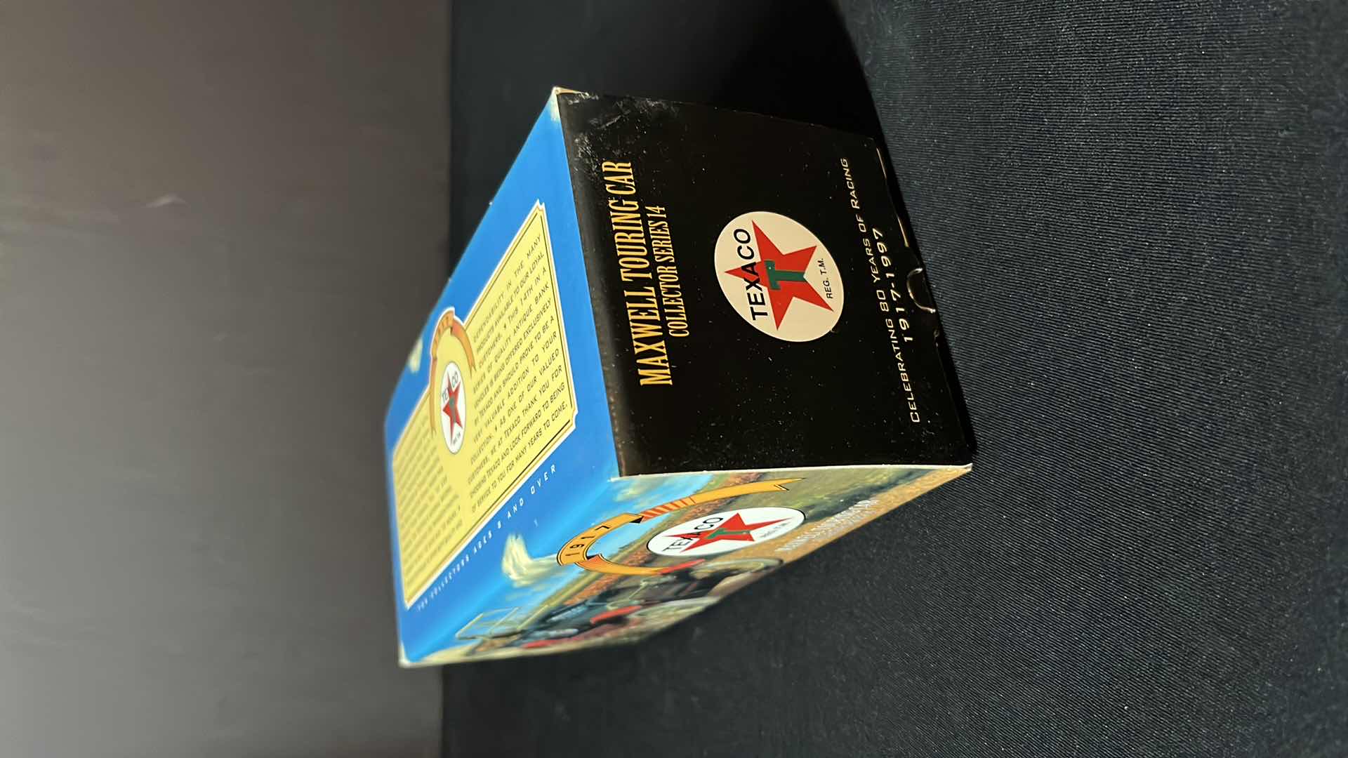 View 11 of ERTL DIE-CAST METAL TEXACO 1917 MAXWELL TOURING CAR LOCKING COIN BANK W KEY, COLLECTORS SERIES #14, 1997 (STOCK NO H500)