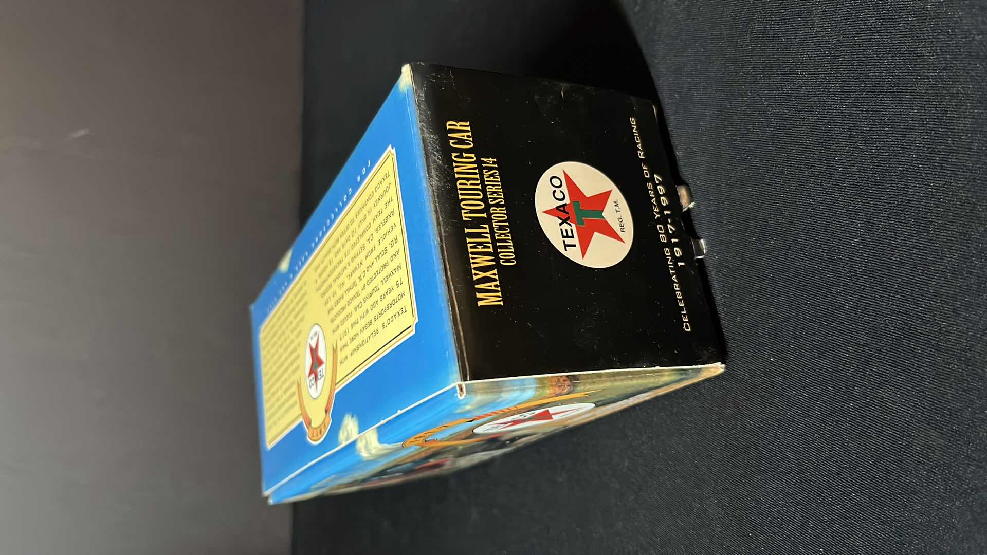 View 12 of ERTL DIE-CAST METAL TEXACO 1917 MAXWELL TOURING CAR LOCKING COIN BANK W KEY, COLLECTORS SERIES #14, 1997 (STOCK NO H500)