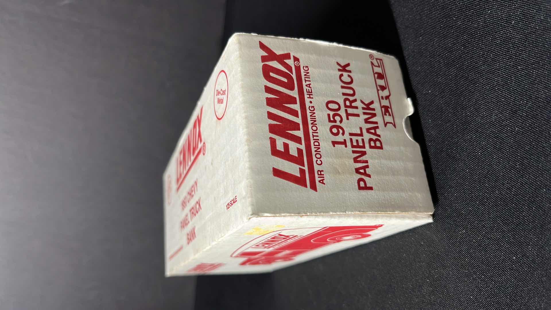 Photo 7 of ERTL 1:25 DIE-CAST METAL LENNOX 1950 CHEVY PANEL TRUCK LOCKING COIN BANK W KEY (STOCK NO 9590)