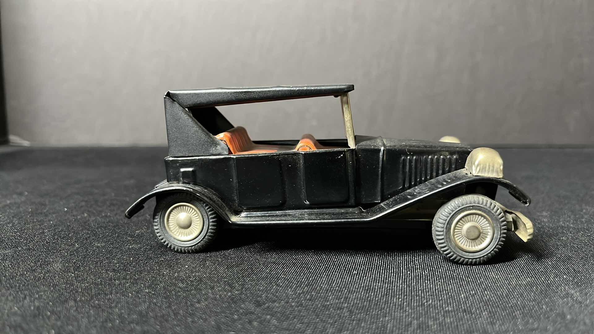 Photo 1 of LINEMAR TOYS VINTAGE BLACK METAL TOURING CAR, MADE IN JAPAN