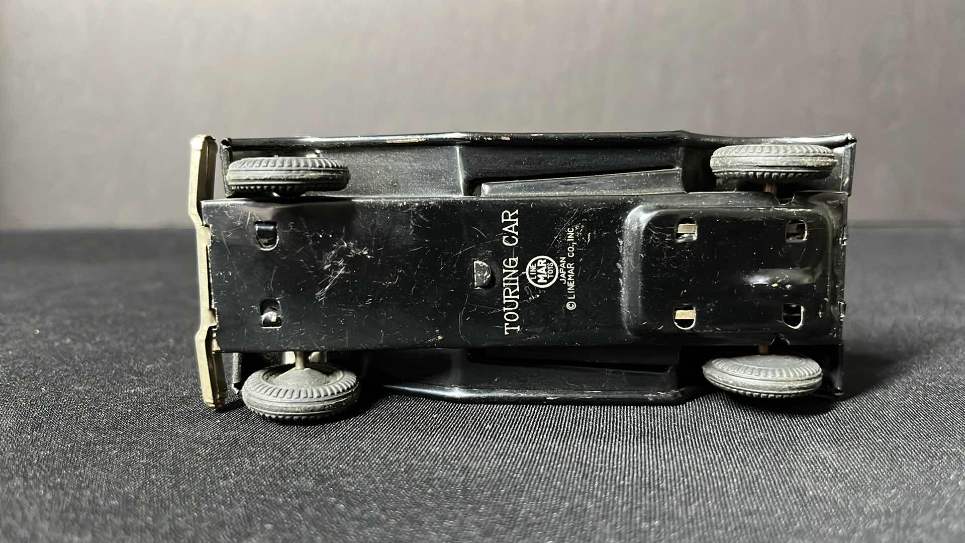 Photo 1 of LINEMAR TOYS VINTAGE BLACK METAL TOURING CAR, MADE IN JAPAN