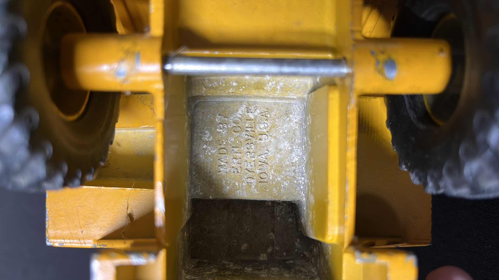 Photo 1 of ERTL COMPANY VINTAGE DIE-CAST METAL WABCO HAULPAK LETOURNEAU WESTINGHOUSE DUMP TRUCK TOY, CIRCA 1960’S, 4.75” X 10.25” H4.25”