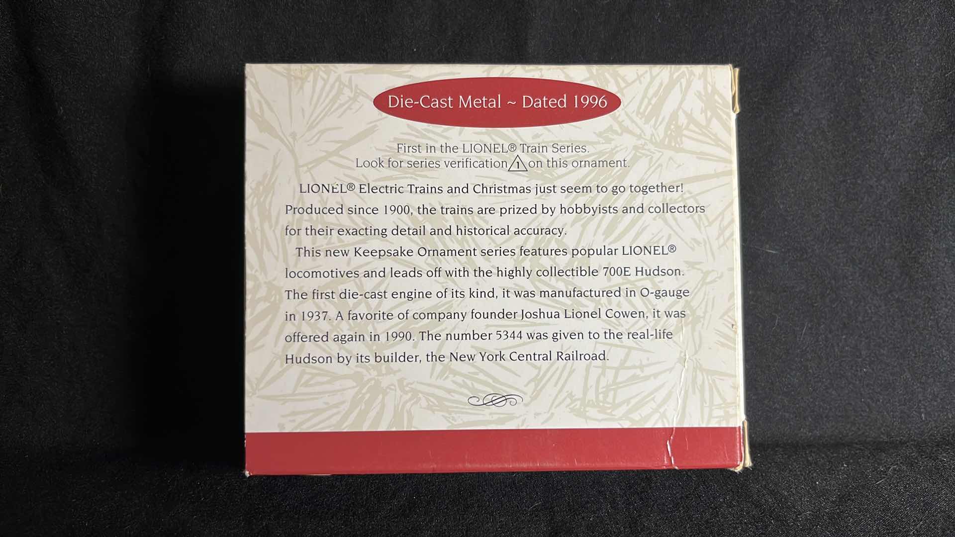 View 3 of HALLMARK LIONEL TRAIN DIE-CAST METAL KEEPSAKE ORNAMENTS 700E HUDSON STEAM LOCOMOTIVE 1996 (#QX5531) & 1950 SANTA FE F3 DIESEL LOCOMOTIVE 1997 (QX6145)