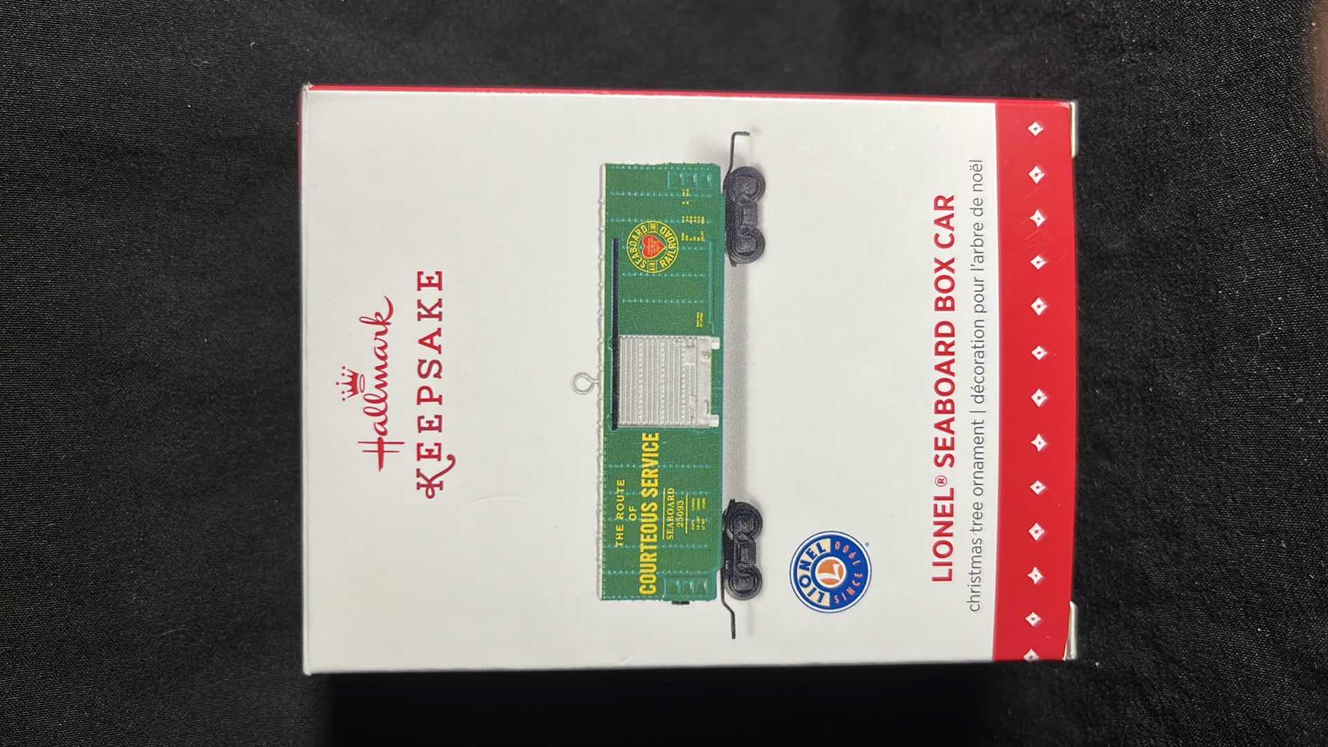 Photo 1 of HALLMARK LIONEL TRAIN DIE-CAST METAL KEEPSAKE ORNAMENTS SEABOARD BOX CAR 2015 (#QXI2537), CHESSIE WM CABOOSE 2015 (#QXI2539) & CHESSIE SYSTEM LOCOMOTIVE 2015 (#QX9047)