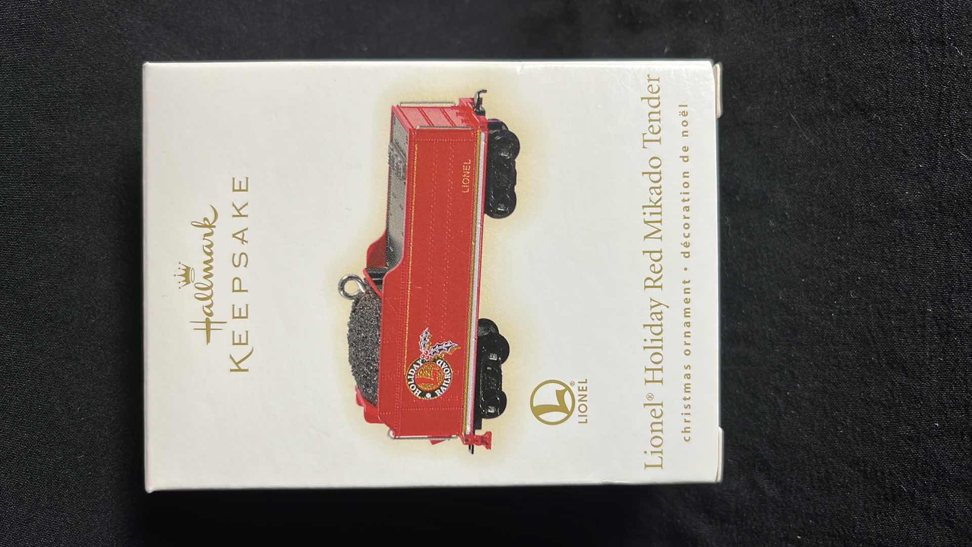 Photo 1 of HALLMARK LIONEL TRAIN HANDCRAFTED & METAL KEEPSAKE ORNAMENTS HOLIDAY BOXCAR 2009 (QXI1095), HOLIDAY RED MIKADO TENDER 2009 (QXI1102) & HOLIDAY RED MIKADO LOCOMOTIVE 2009 (#QX8602)