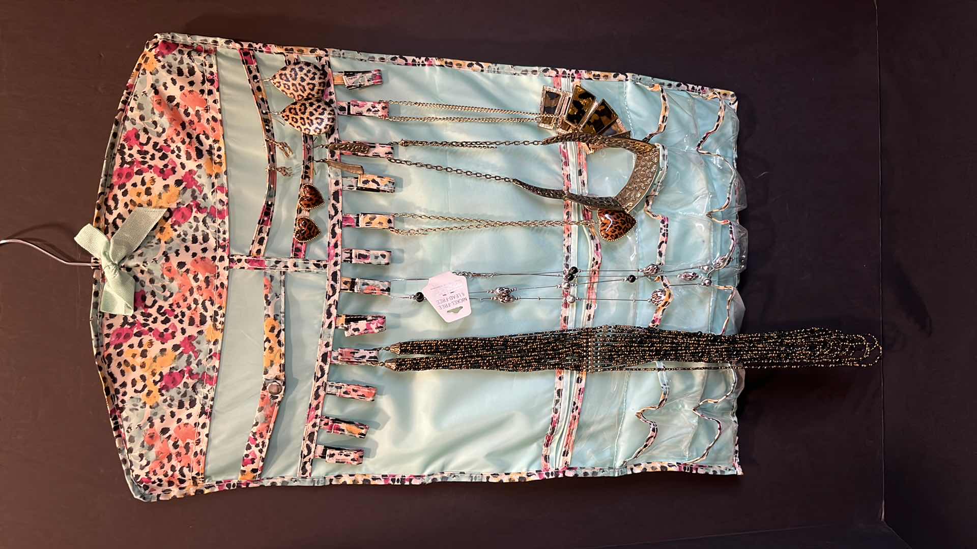 Photo 1 of LEOPARD THEMED COSTUME JEWELRY AND HANGING JEWELRY ORGANIZER