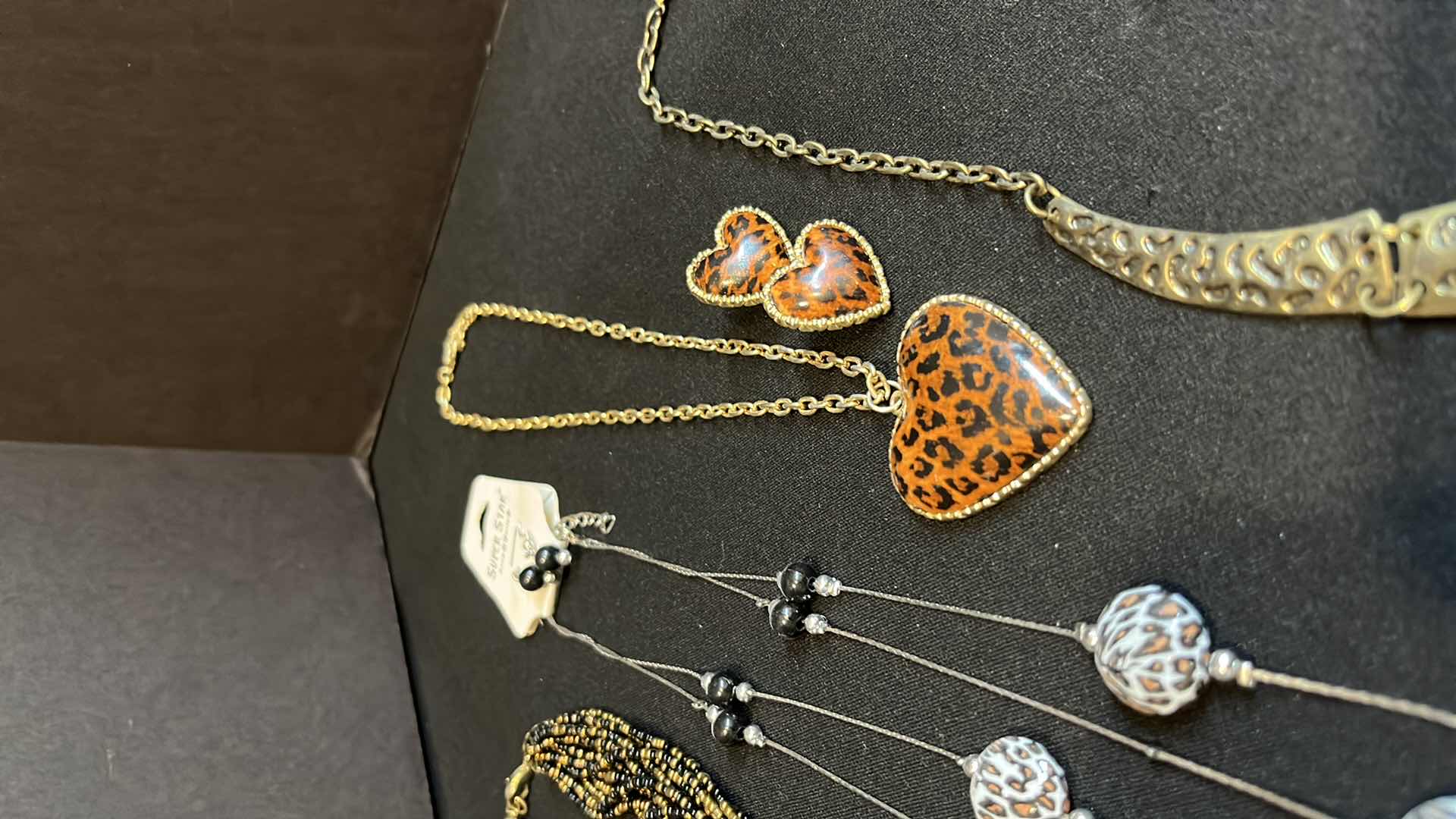 Photo 1 of LEOPARD THEMED COSTUME JEWELRY AND HANGING JEWELRY ORGANIZER