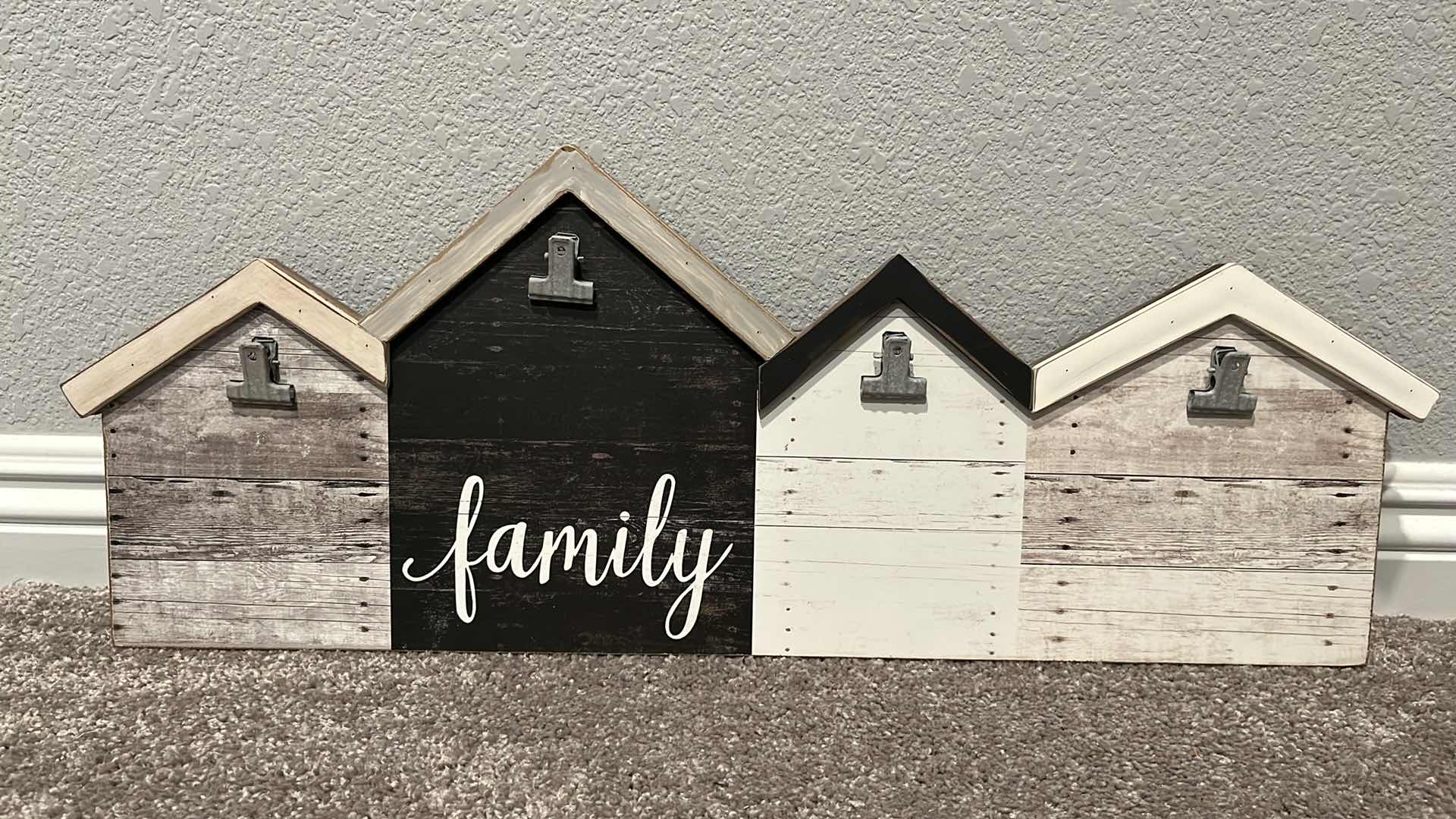 Photo 1 of 3 PC- FARMHOUSE STYLE CLIPBOARD PICTURE FRAME SET, FAMILY FRAME 25.75” X 9.75”