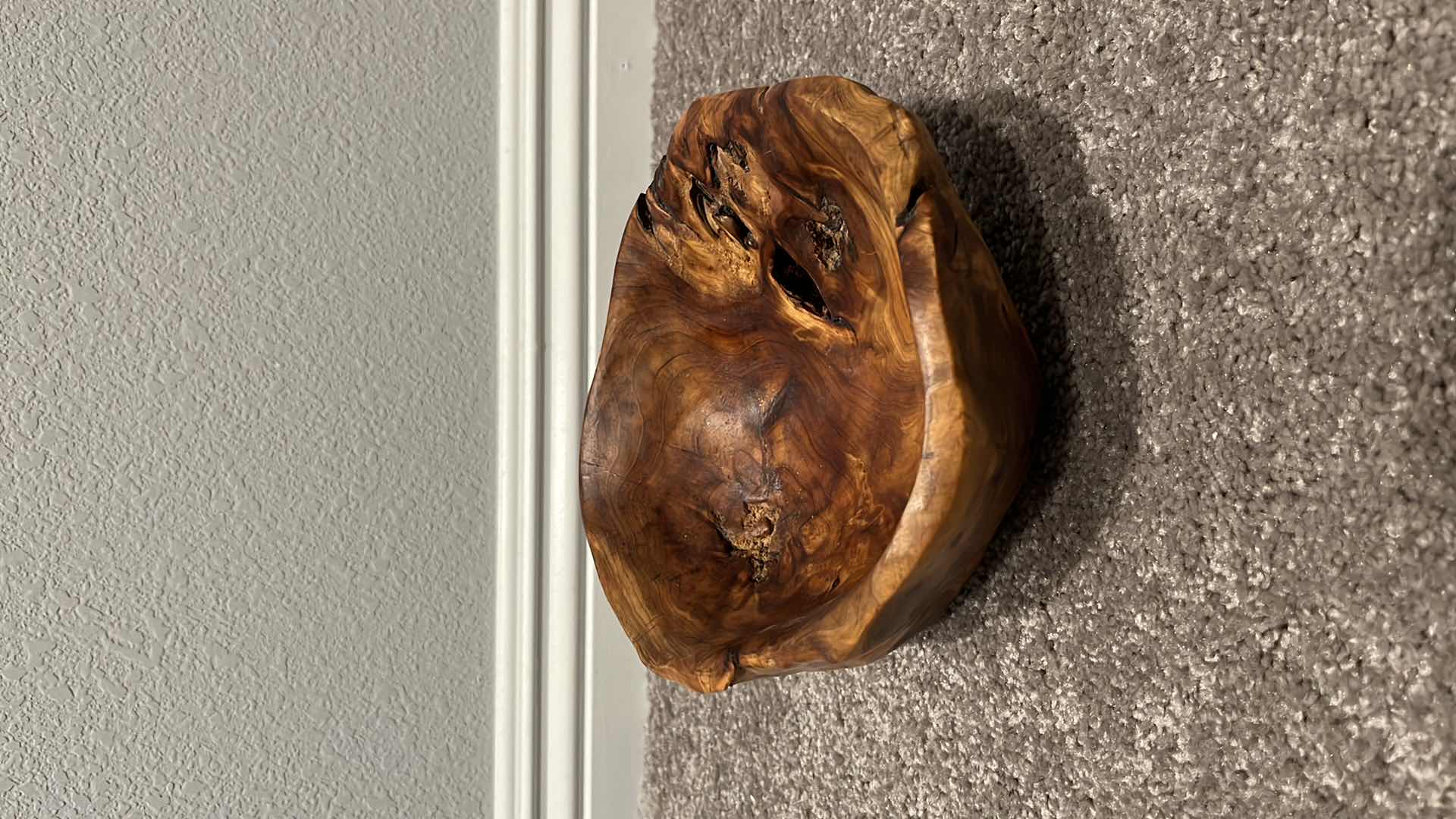 Photo 1 of CARVED TEAK BOWL & WOOD NAPKIN HOLDER