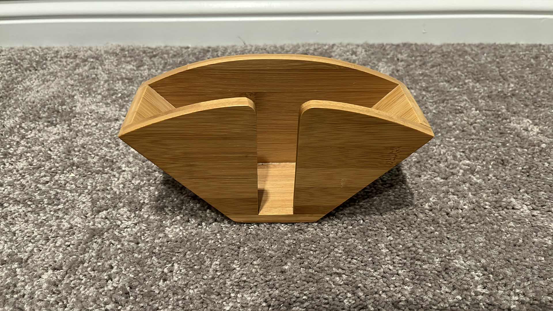 Photo 1 of CARVED TEAK BOWL & WOOD NAPKIN HOLDER