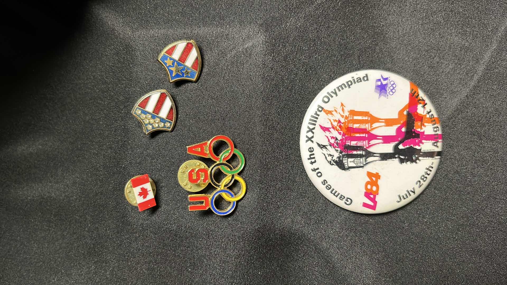 Photo 1 of 7-1984 LOS ANGELES OLYMPICS MEMORABILIA & VARIOUS PINS