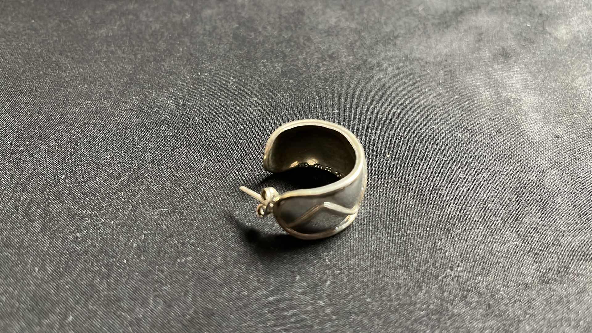 Photo 1 of SILVER HOOP EARRINGS, STAMPED 925