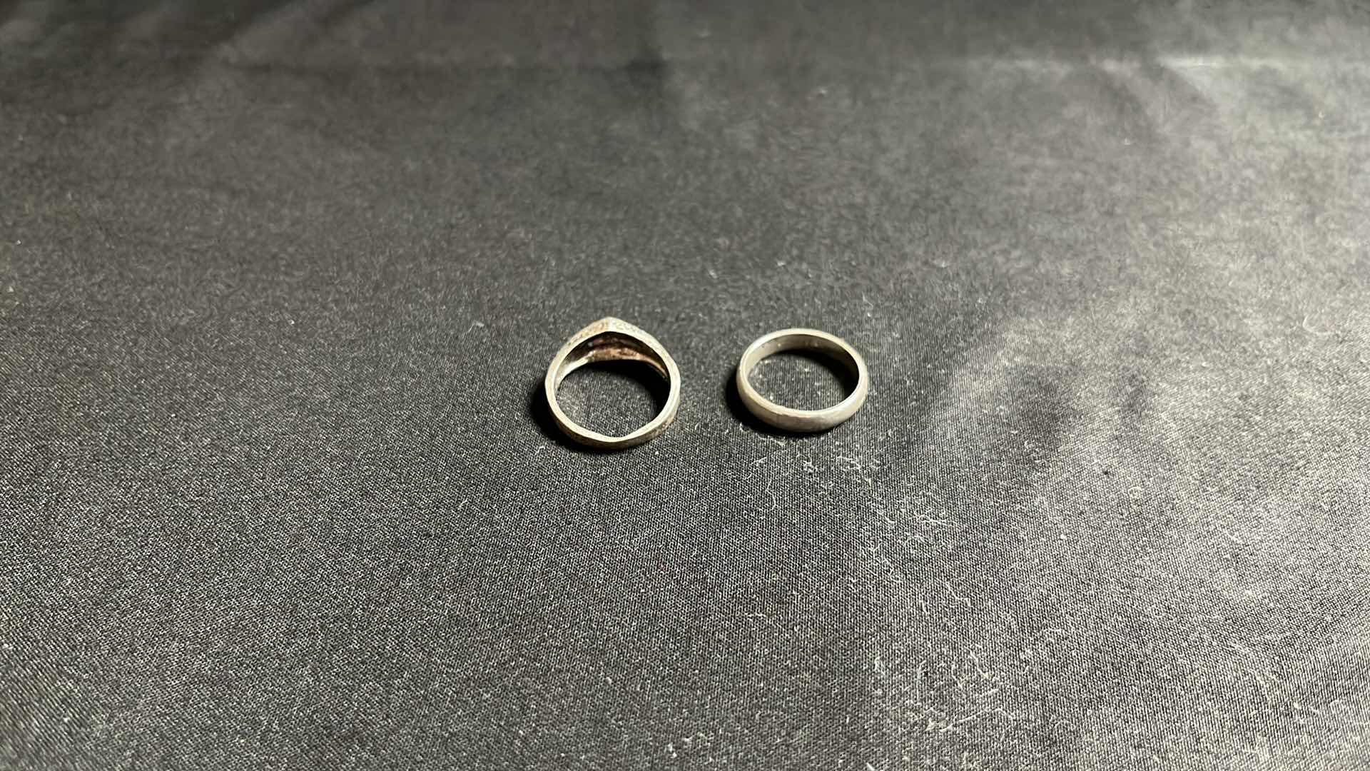 Photo 1 of 2- STERLING SILVER RINGS, SIZES 7-8