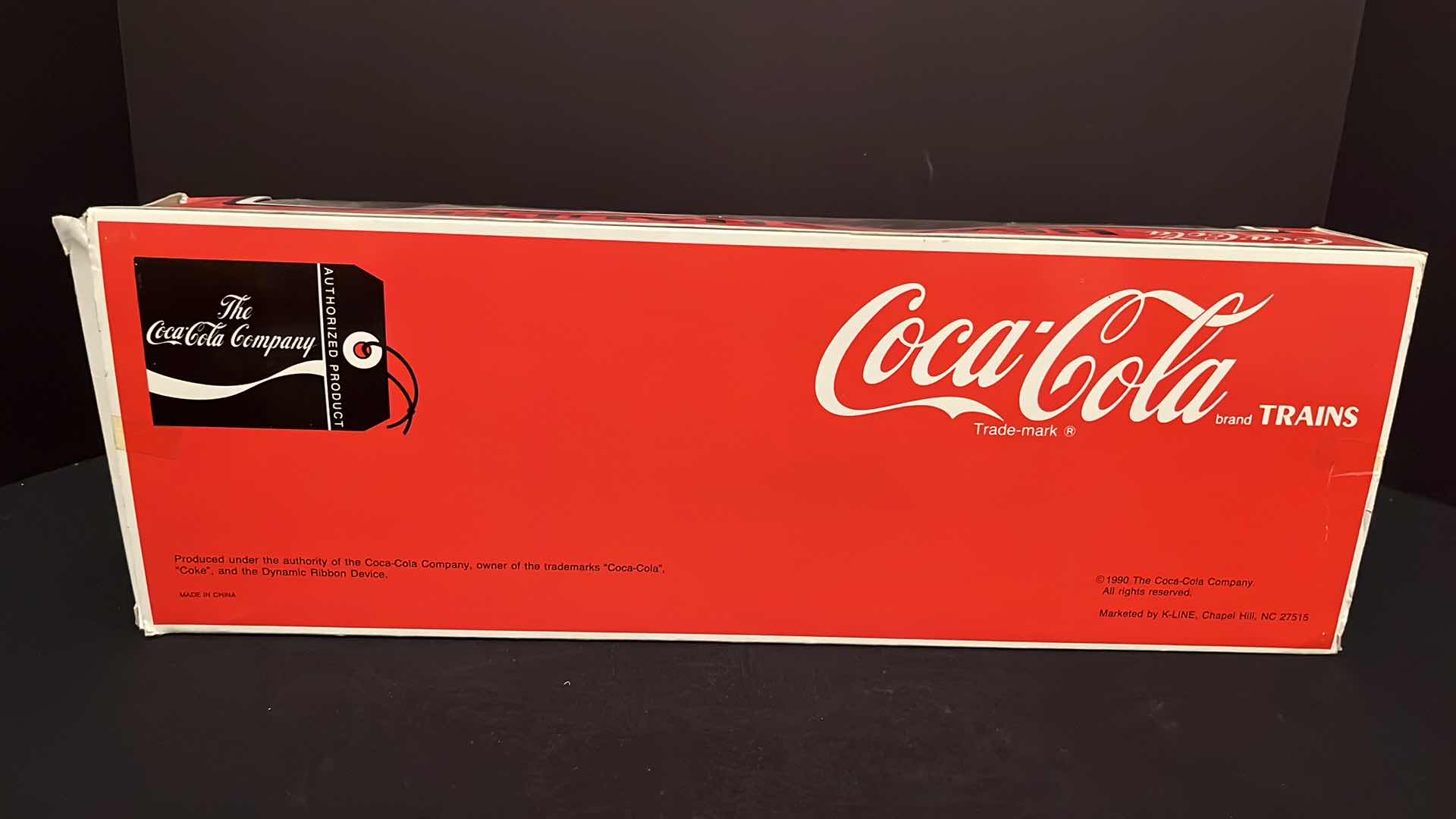 View 4 of K-LINE COCA-COLA TRADEMARK TRAINS HEAVY HAULER TRACTOR TRAILER FLAT CAR SET, 1990