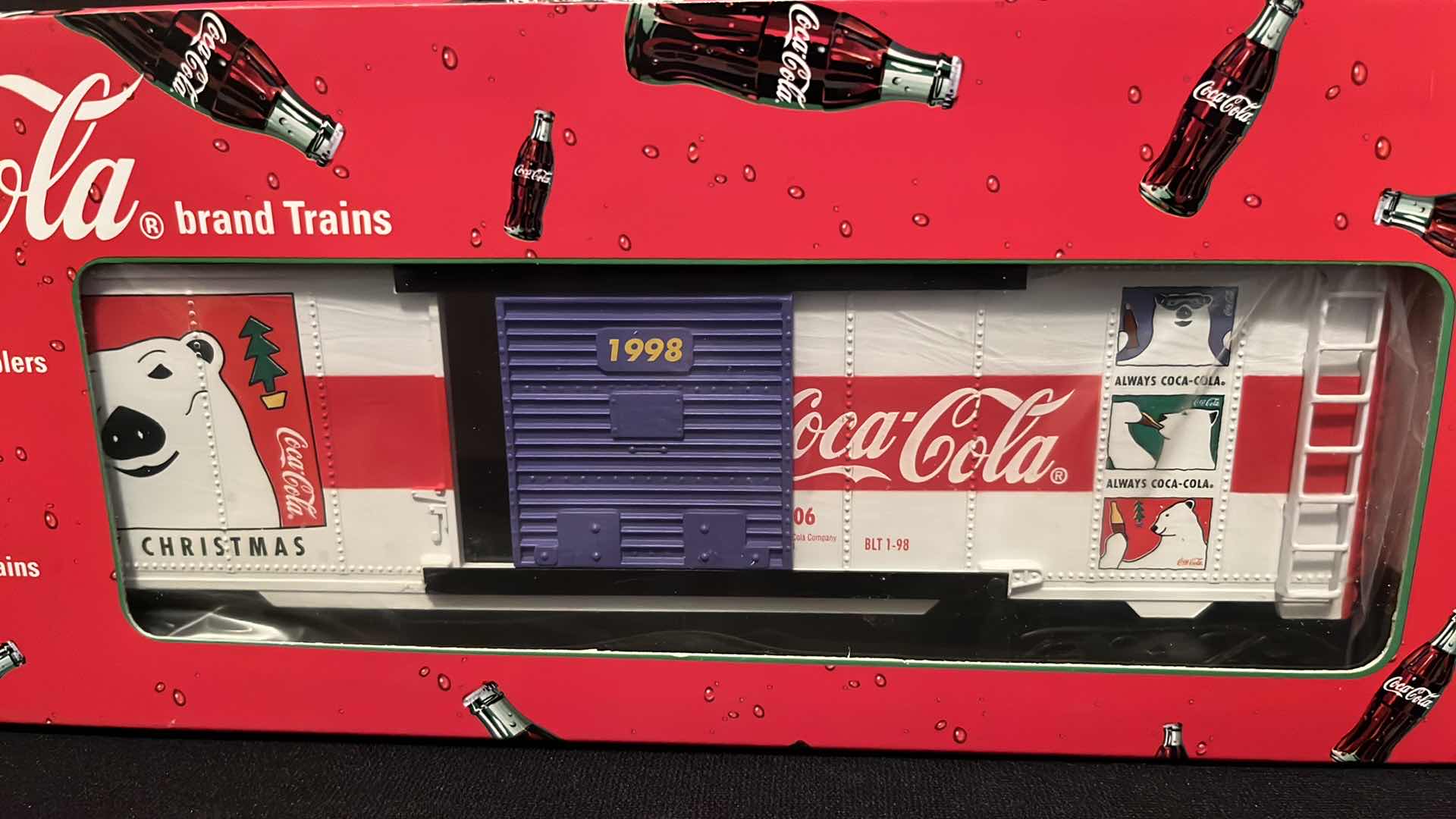 Photo 1 of K-LINE ELECTRIC TRAINS COCA-COLA BRAND 1998 CHRISTMAS CAR (ITEM K641-5106)