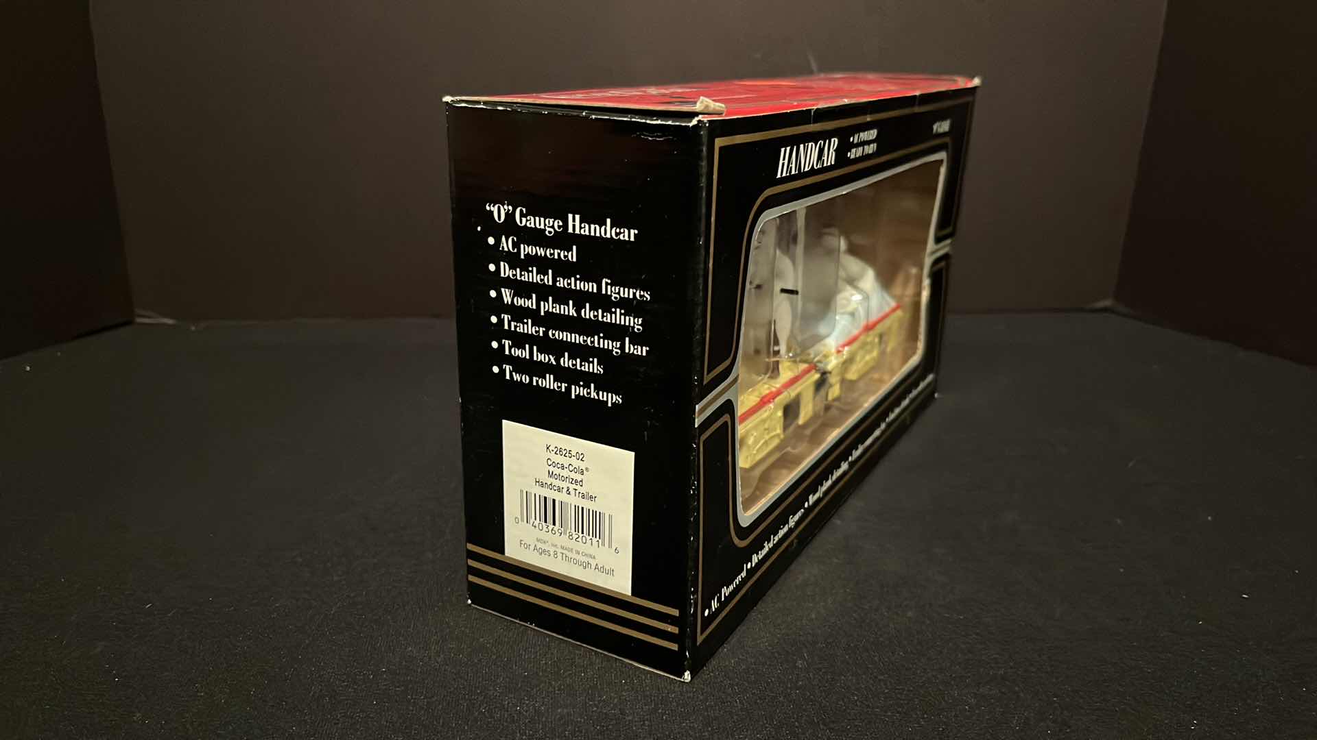 Photo 1 of K-LINE ELECTRIC TRAINS COCA-COLA BRAND MOTORIZED HANDCAR & TRAILER (ITEM K-2625-02)