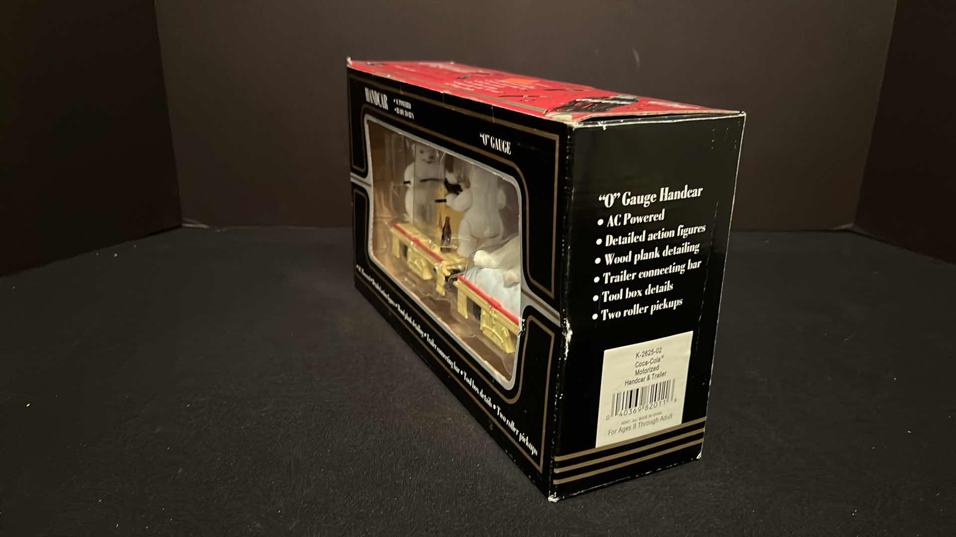 Photo 1 of K-LINE ELECTRIC TRAINS COCA-COLA BRAND MOTORIZED HANDCAR & TRAILER (ITEM K-2625-02)