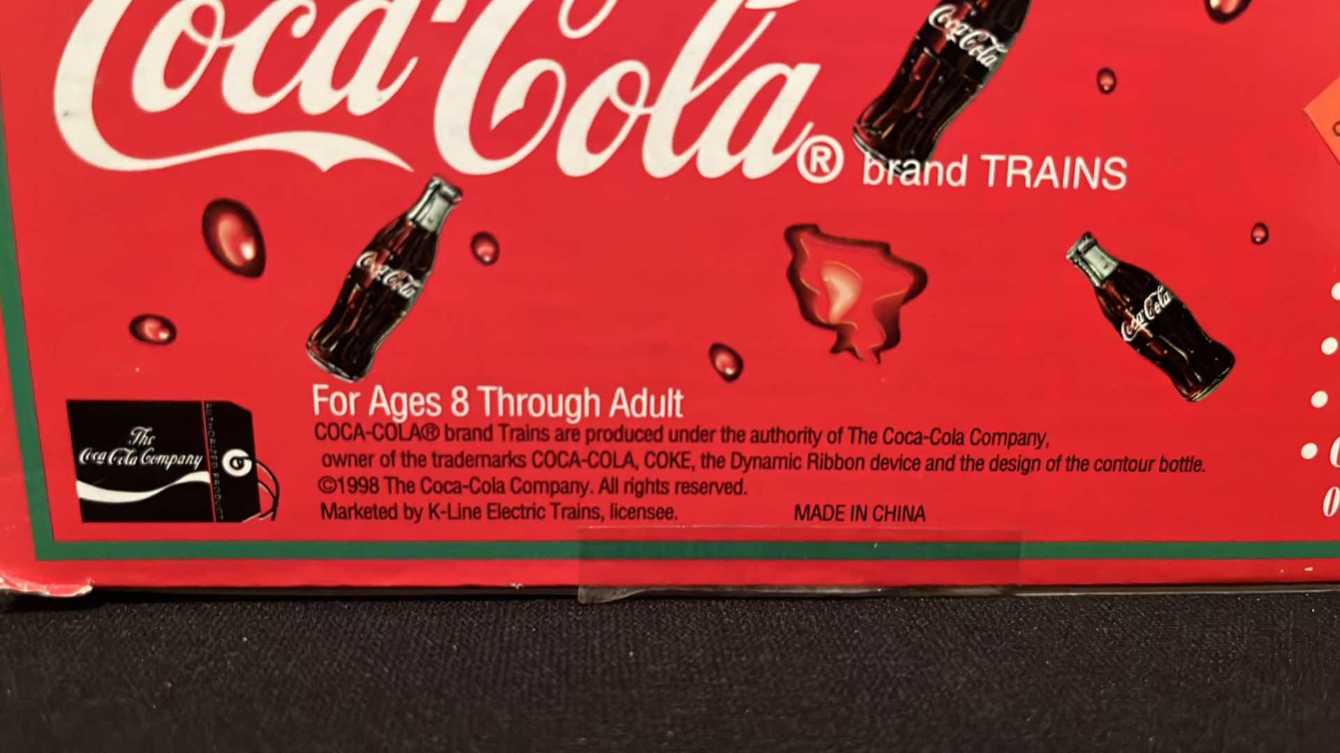 Photo 1 of K-LINE ELECTRIC TRAINS COCA-COLA BRAND MOTORIZED HANDCAR & TRAILER (ITEM K-2625-02)