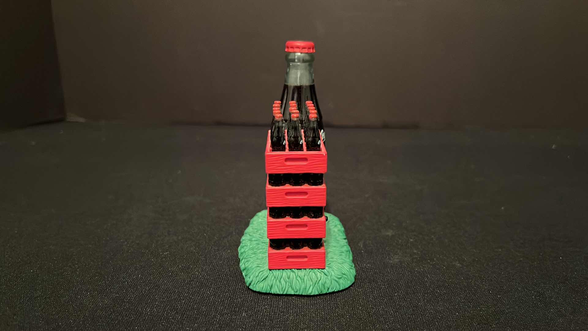 Photo 1 of COCA-COLA COLLECTIBLE MINI CLOCK ICE CHEST W COKE BOTTLE CASES 4”H, 2000 & COCA-COLA COLLECTIBLE GEORGETOWN MINI GLASS BOTTLE 3”H