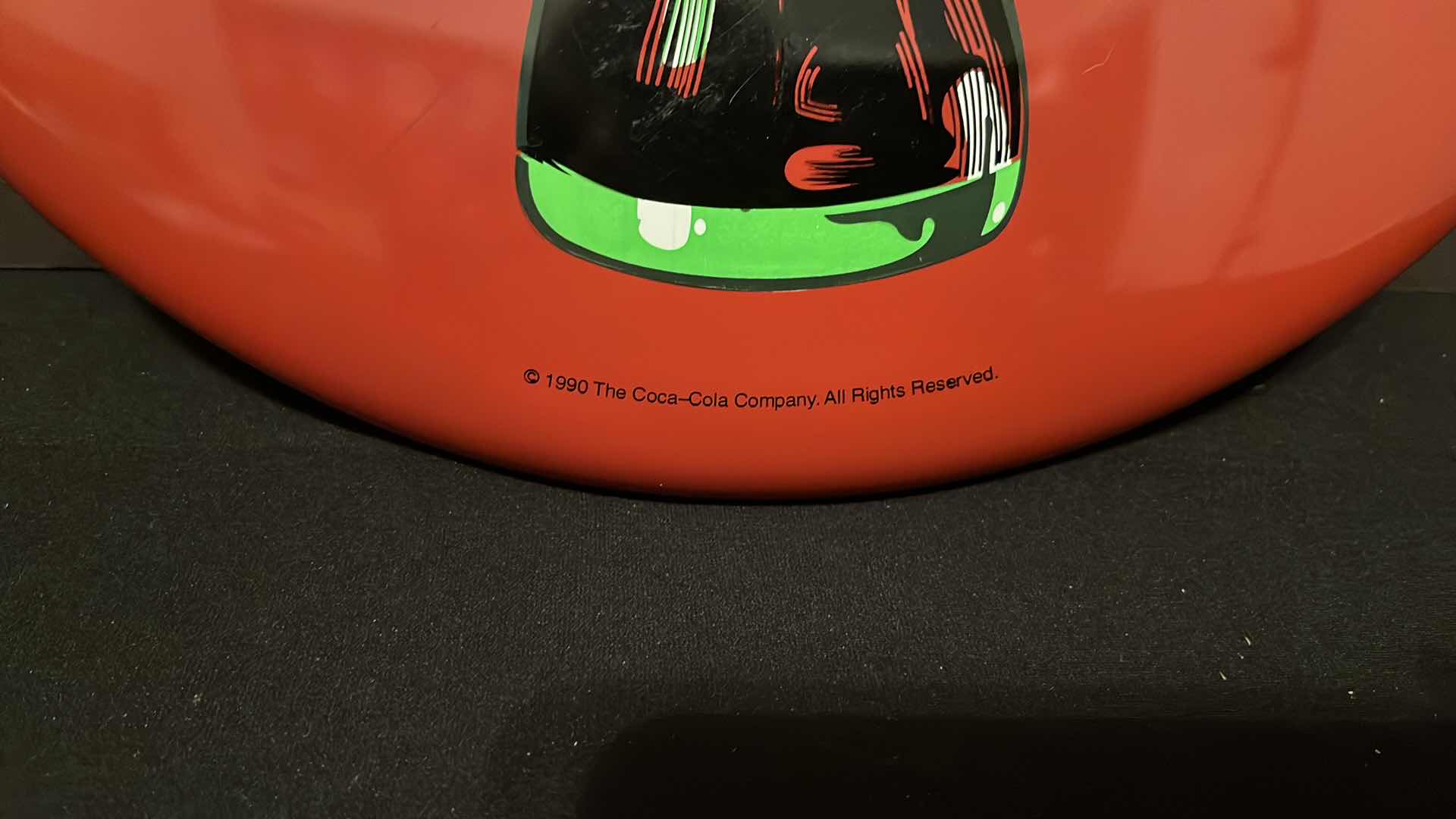 Photo 1 of COCA-COLA TACKER-TYPE SIGN “THE GOOD OLD DAYS” ROUND METAL SIGN 16”, 1990