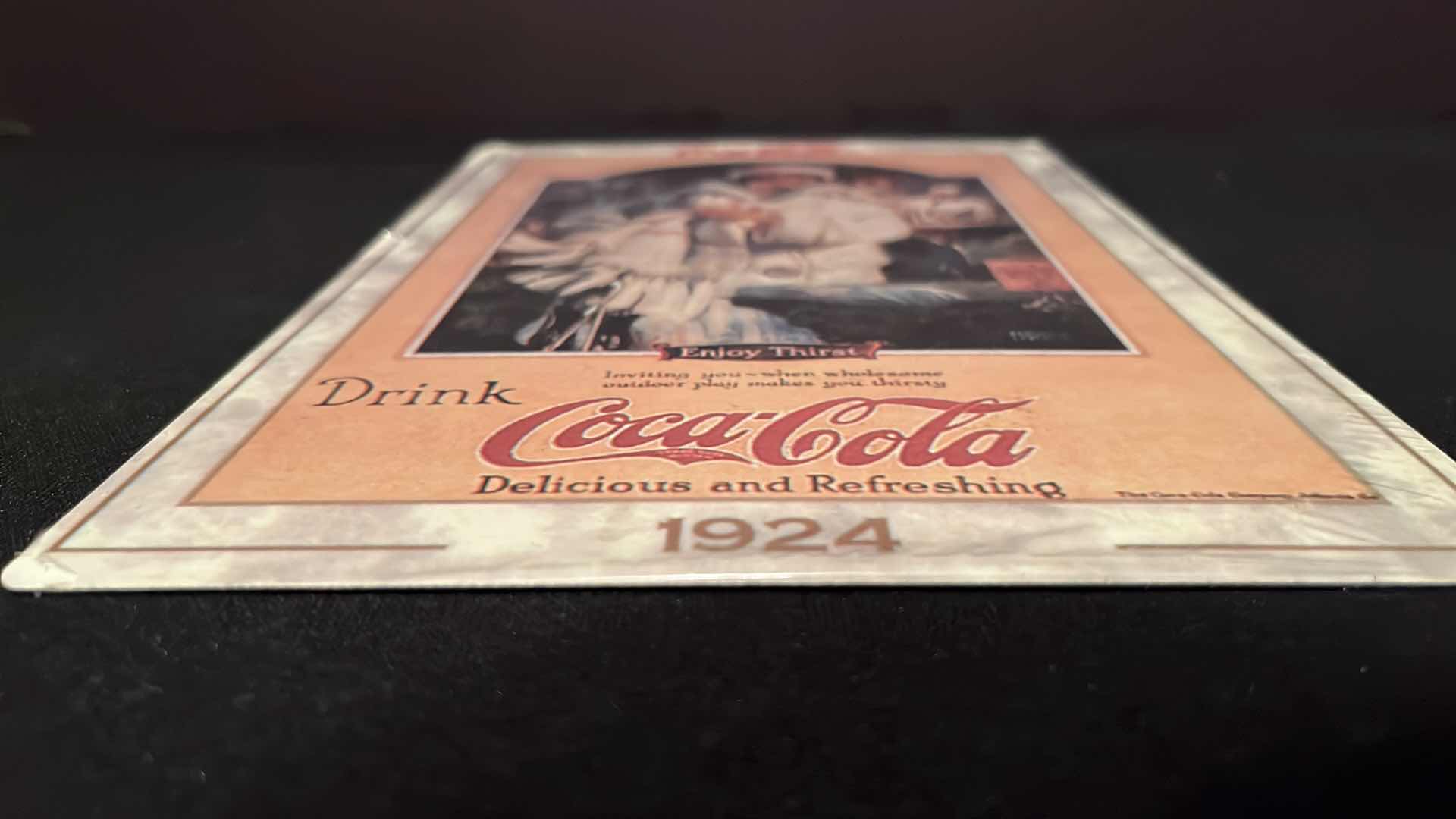 View 2 of NIP COCA-COLA VINTAGE STYLE 1924 METAL TIN SIGN 7” X 10.25”