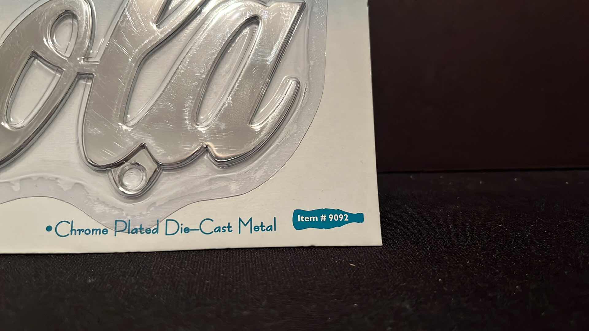 Photo 1 of NIP COCA-COLA BRAND CHROME PLATED DIE-CAST METAL “DRINK COCA-COLA” LICENSE PLATE 1998 (ITEM #9092)