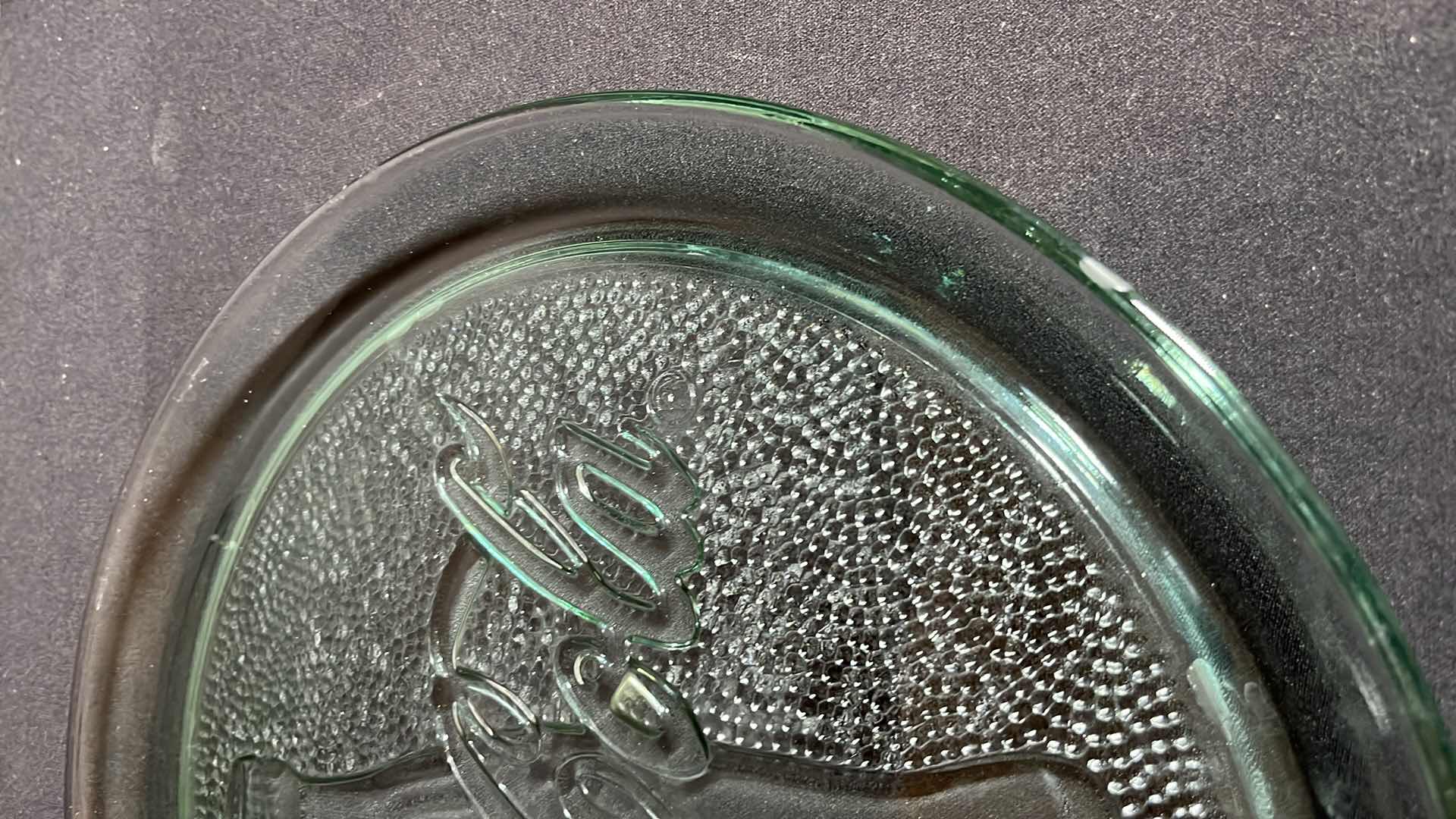 Photo 1 of COCA-COLA GREEN PEBBLE GLASS SERVING TRAY 13”