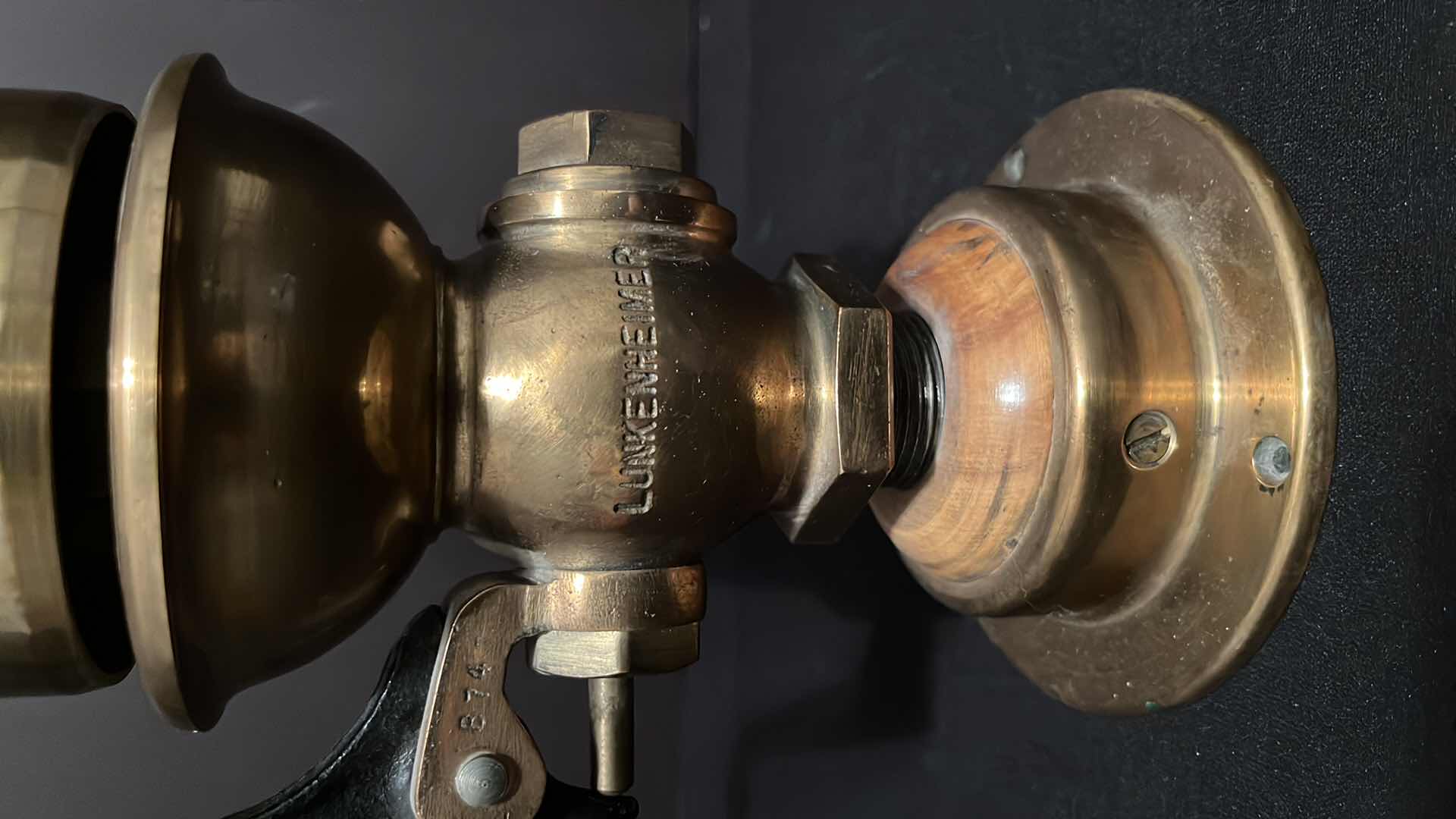 Photo 1 of LUNKENHEIMER BRASS STEAM WHISTLE FOR LOCOMOTIVE, 3.5” INCH DIAMETER 16”H