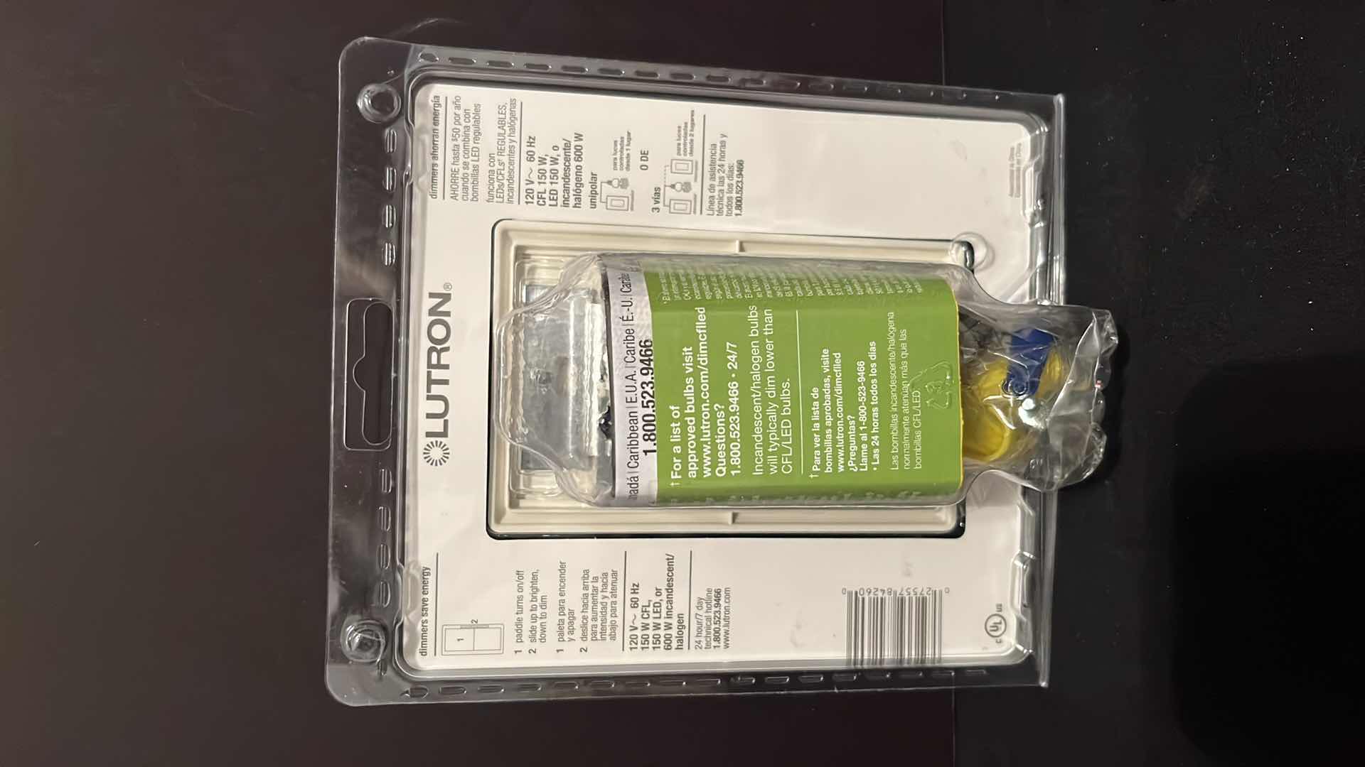 Photo 1 of NIB LUTRON DIVA C L DIMMER SWITCH FOR DIMMABLE LED/HALOGEN, LIGHT ALMOND (DVWCL-153PH-LA)