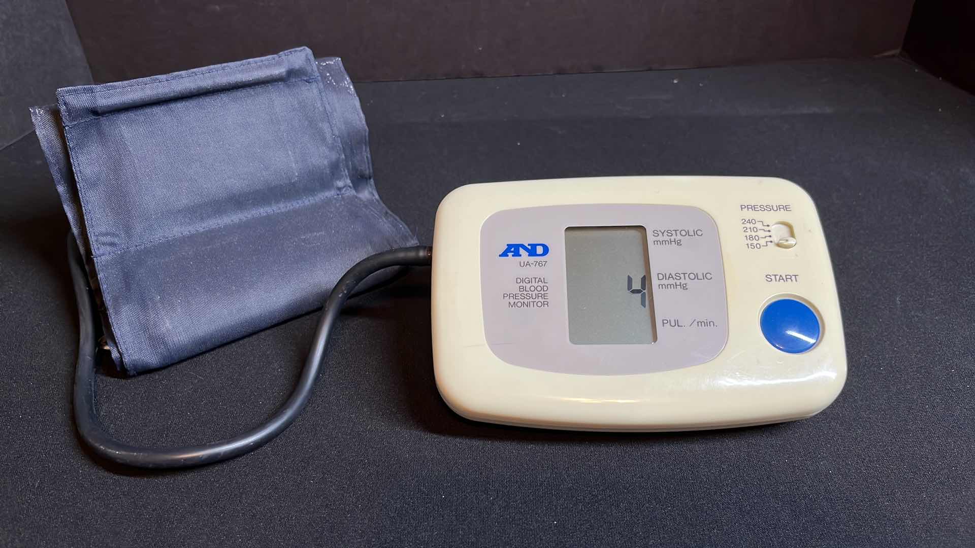 Photo 1 of A&D HOME DIGITAL BLOOD PRESSURE MONITOR W MED CUFF, BATTERY OPERATED (UA-767)