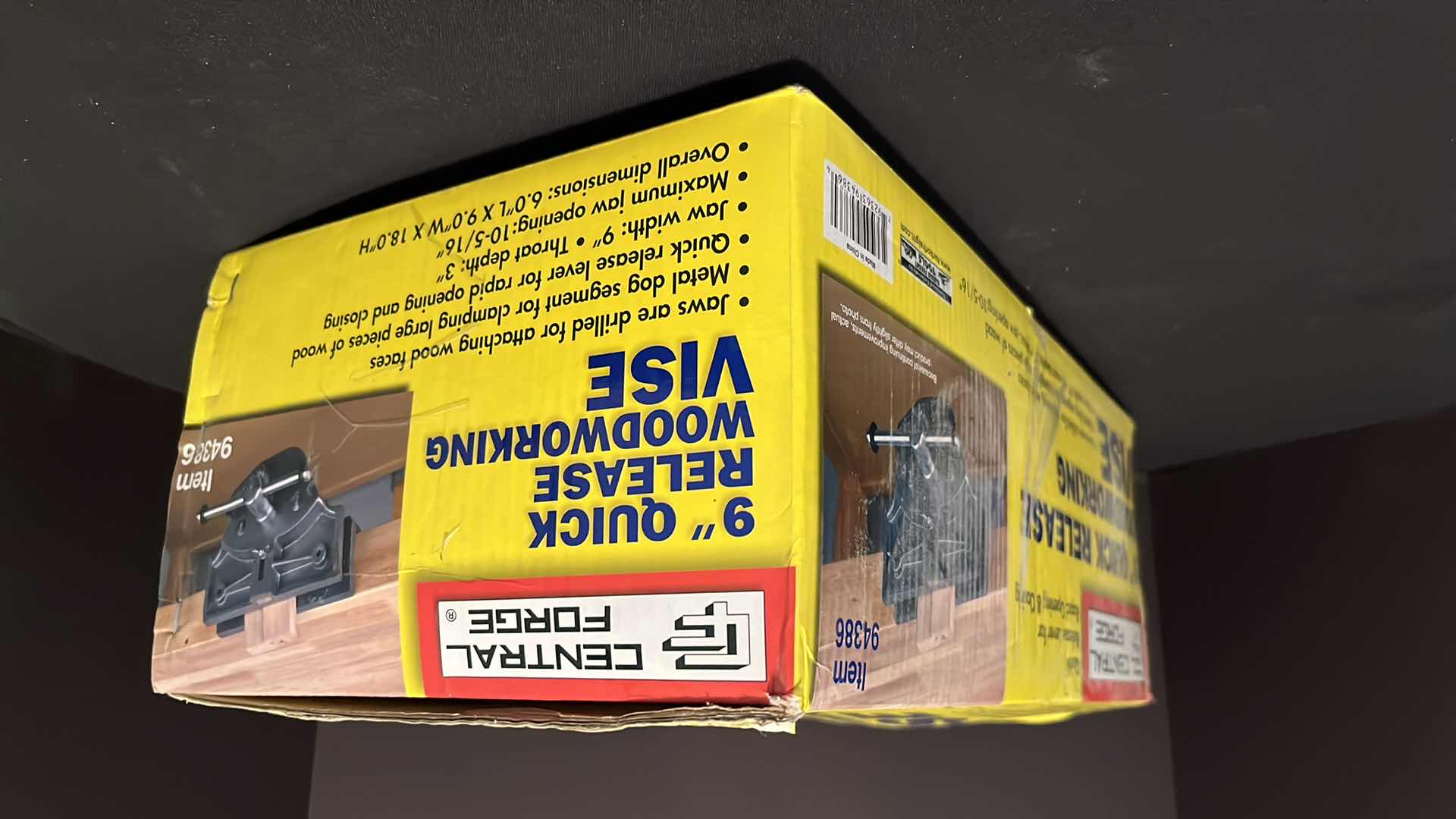 Photo 1 of CENTRAL FORGE 9” QUICK RELEASE WOODWORKING VISE (ITEM 94386)