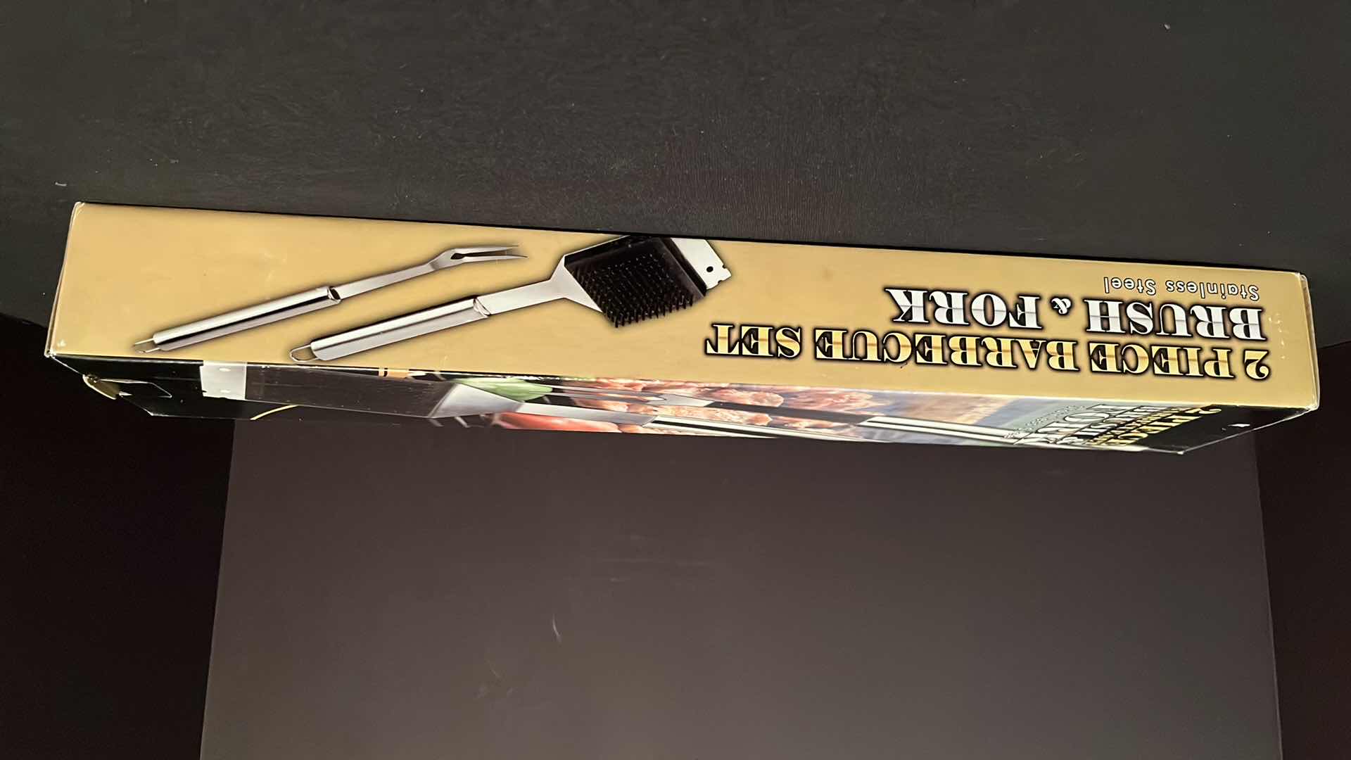 Photo 1 of NIB STAINLESS STEEL 2PC BARBECUE SET BRUSH AND FORK