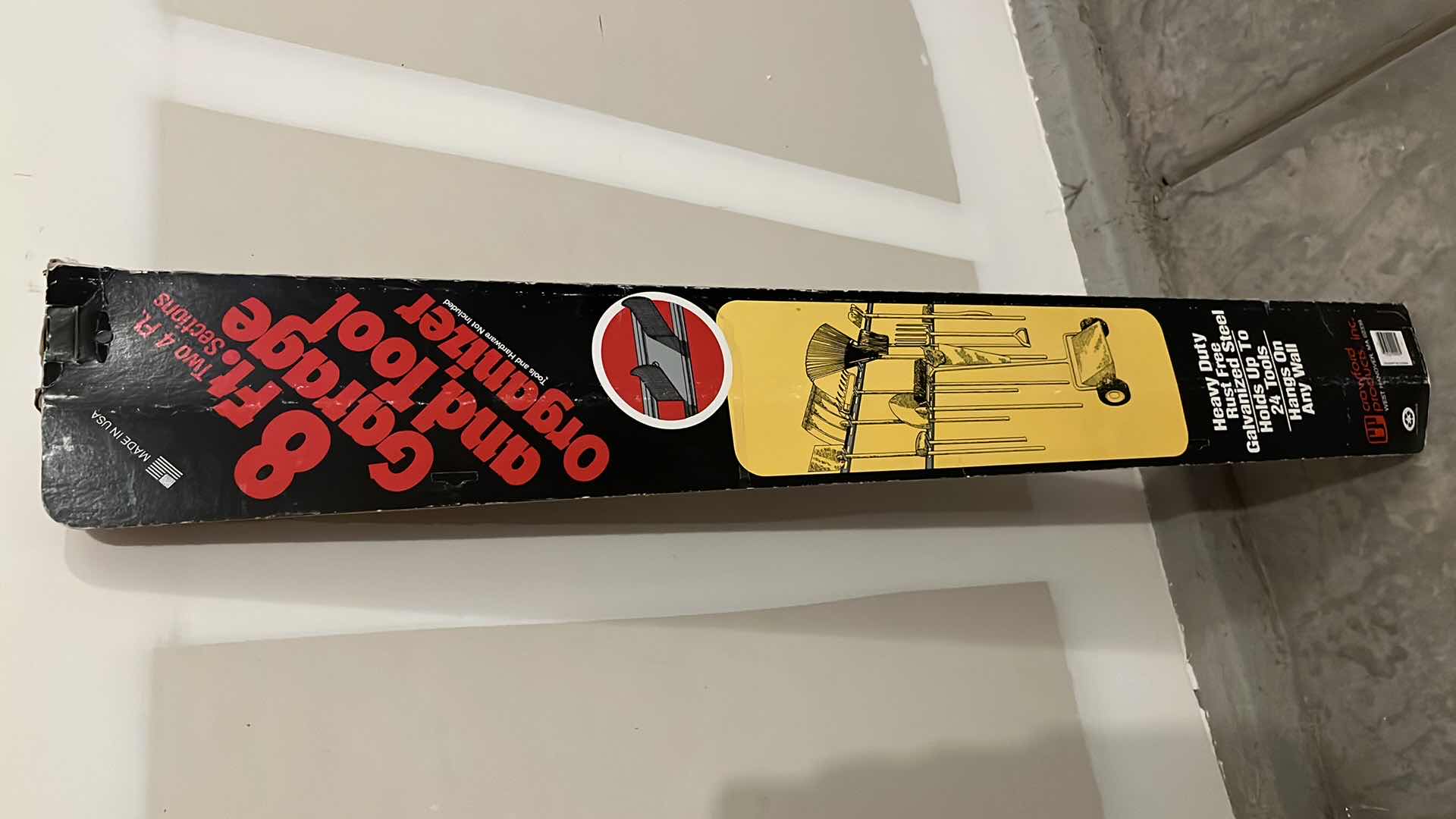 Photo 1 of NIB CRAWFORD PRODUCTS 8 FT GARAGE AND TOOL ORGANIZER, HOLDS UPTO 24 TOOLS, TWO 4 FT SECTIONS (No. TH96)