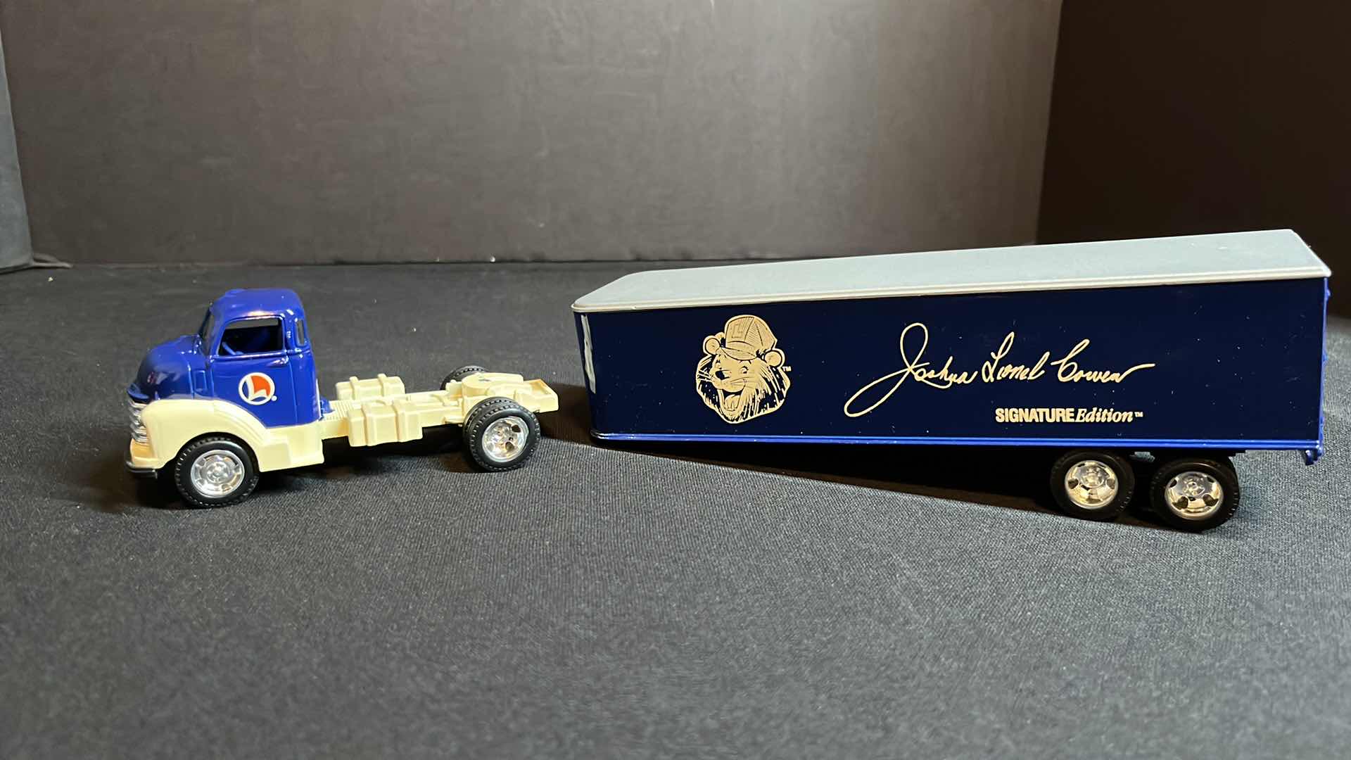Photo 1 of ERTL COMPANY EASTWOOD AUTOMOBILIA LIONEL ELECTRIC TRAINS DIE-CAST METAL SIGNATURE EDITION 1905 FORD DELIVERY TRUCK BANK W KEY & 1950 CHEVY TRACTOR TRAILER W COA, 1994 (STOCK #B557)