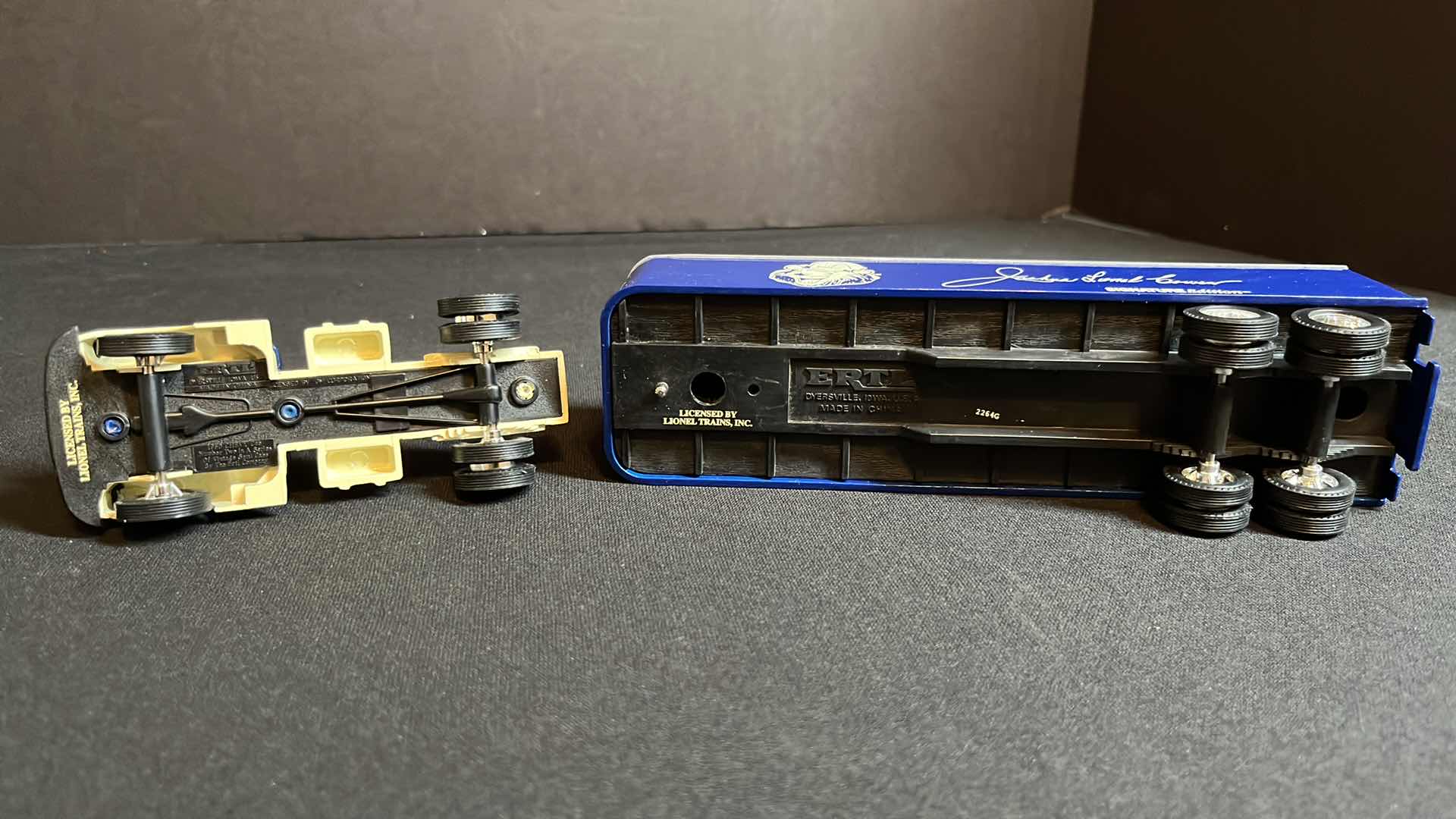 Photo 1 of ERTL COMPANY EASTWOOD AUTOMOBILIA LIONEL ELECTRIC TRAINS DIE-CAST METAL SIGNATURE EDITION 1905 FORD DELIVERY TRUCK BANK W KEY & 1950 CHEVY TRACTOR TRAILER W COA, 1994 (STOCK #B557)