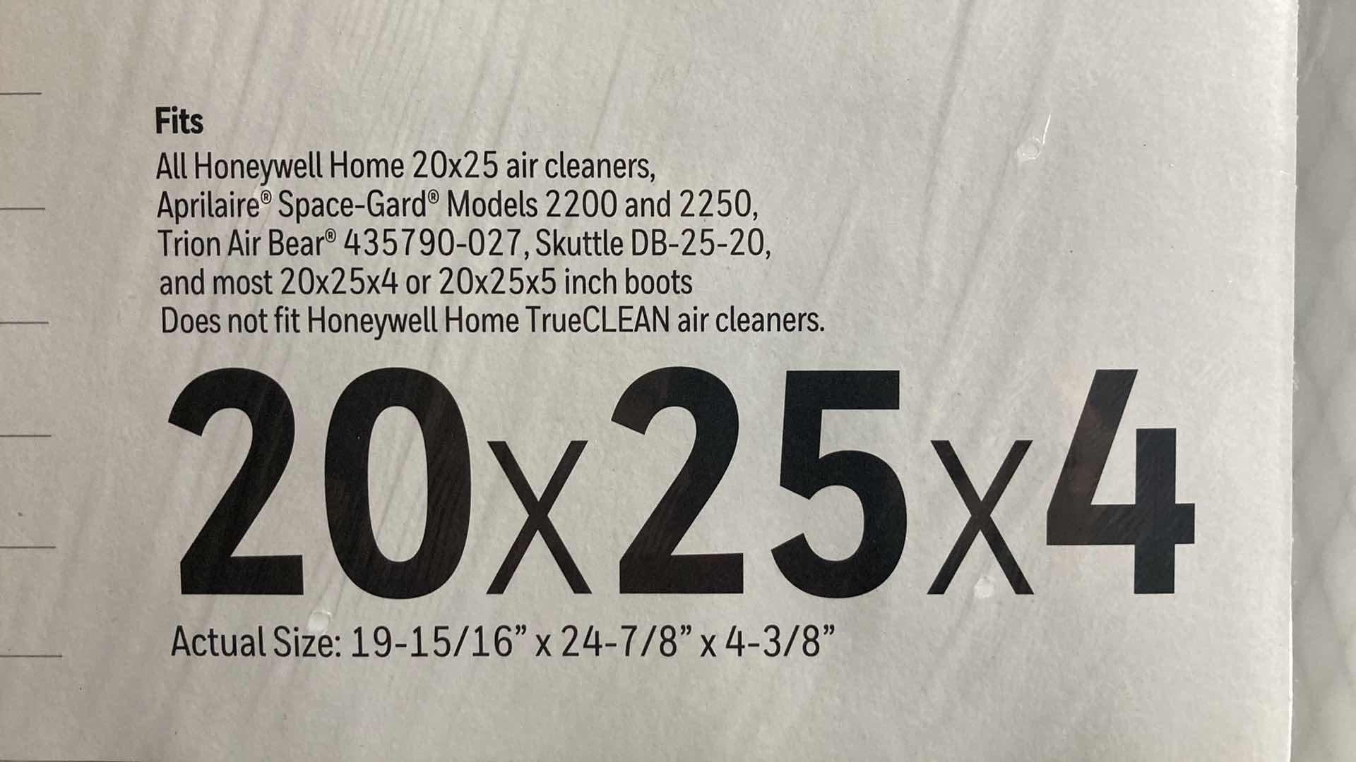 Photo 1 of NEW HONEYWELL HOME AIR FILTER 20” X 25” X 4”