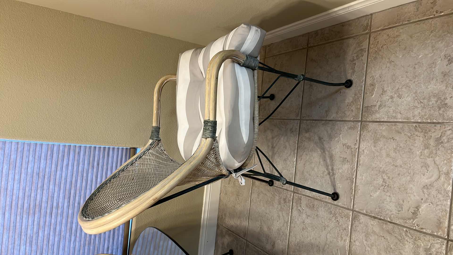 Photo 1 of WICKER & GLASS TOP DINING SET