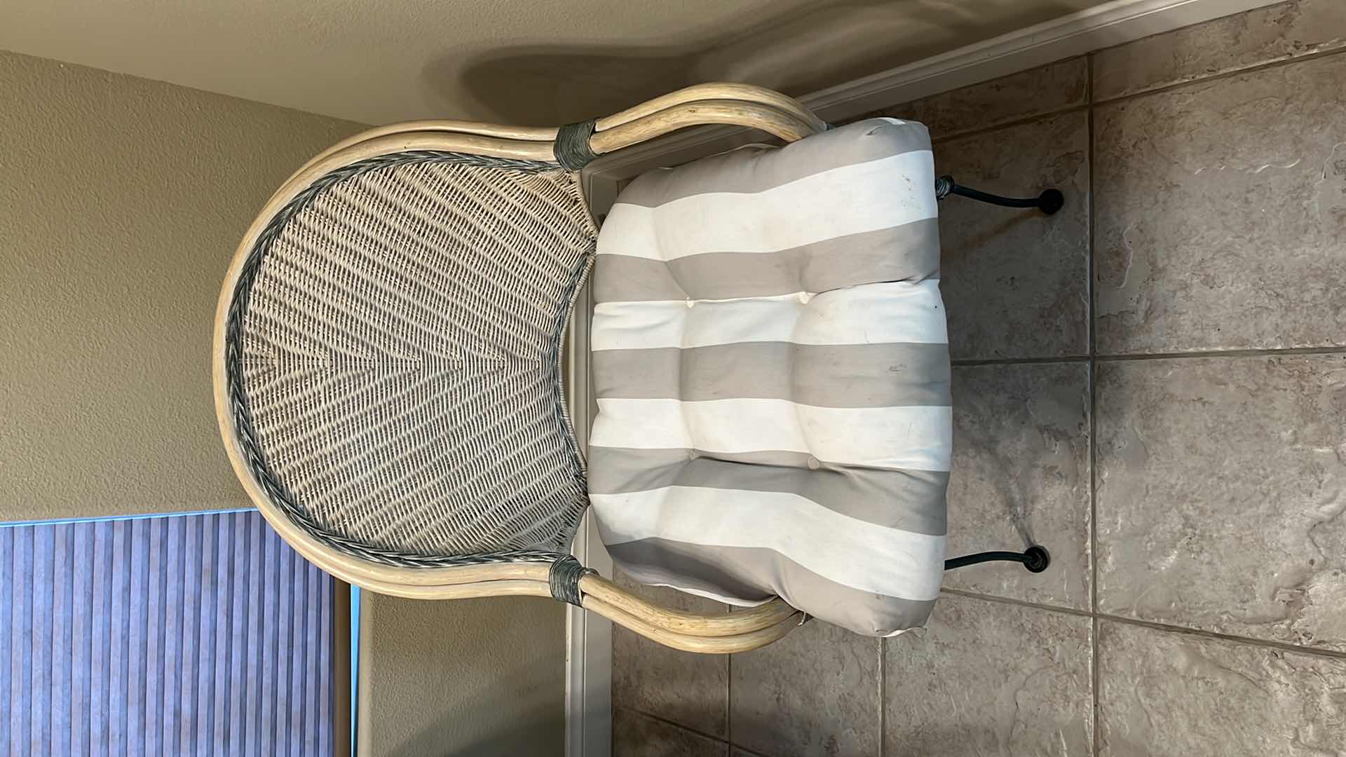 Photo 1 of WICKER & GLASS TOP DINING SET