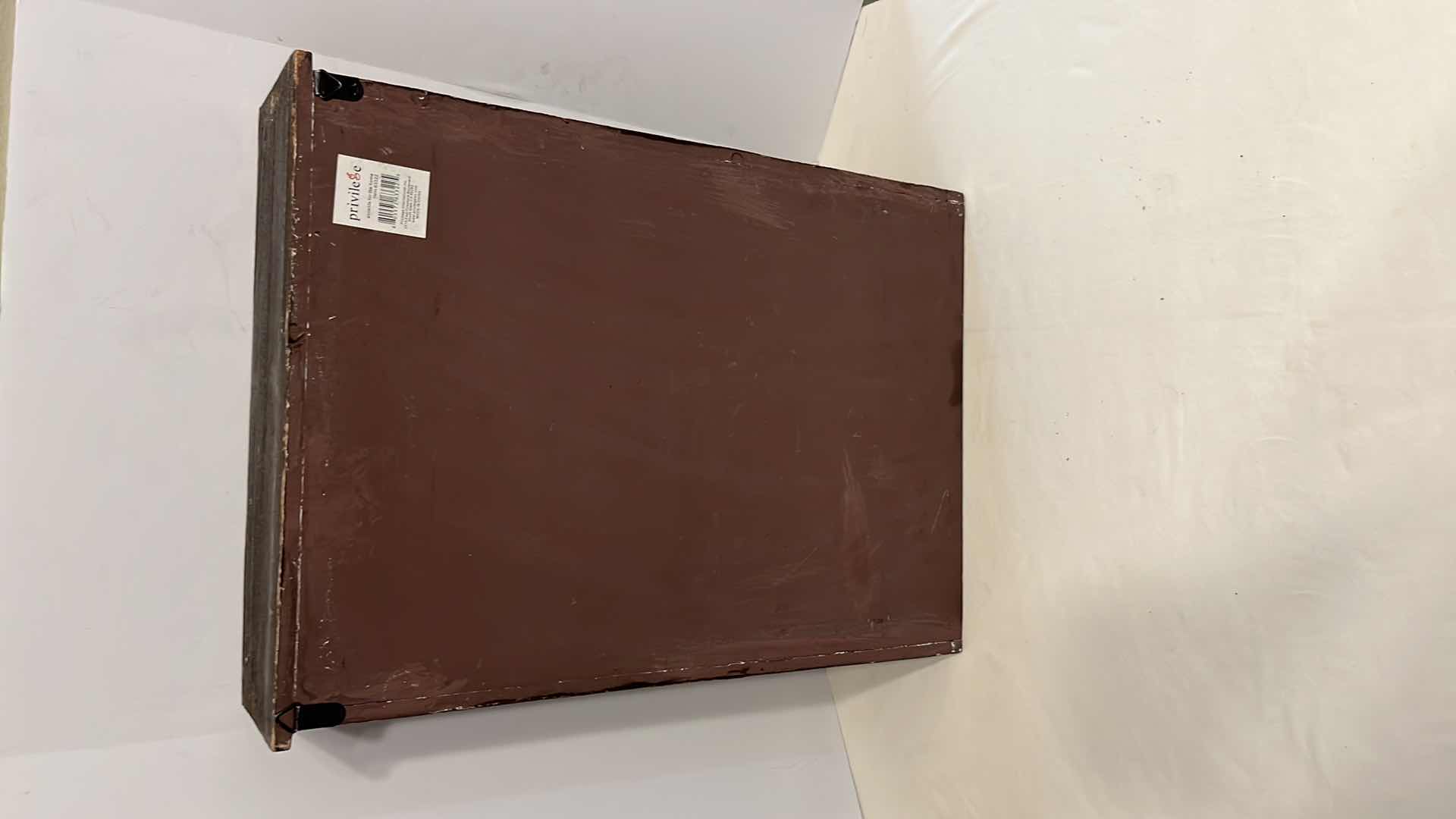 Photo 6 of PRIVILEGE DARK BROWN ANTIQUE WALL CABINET 5” X 16.5” H22.75” ITEM 63322
