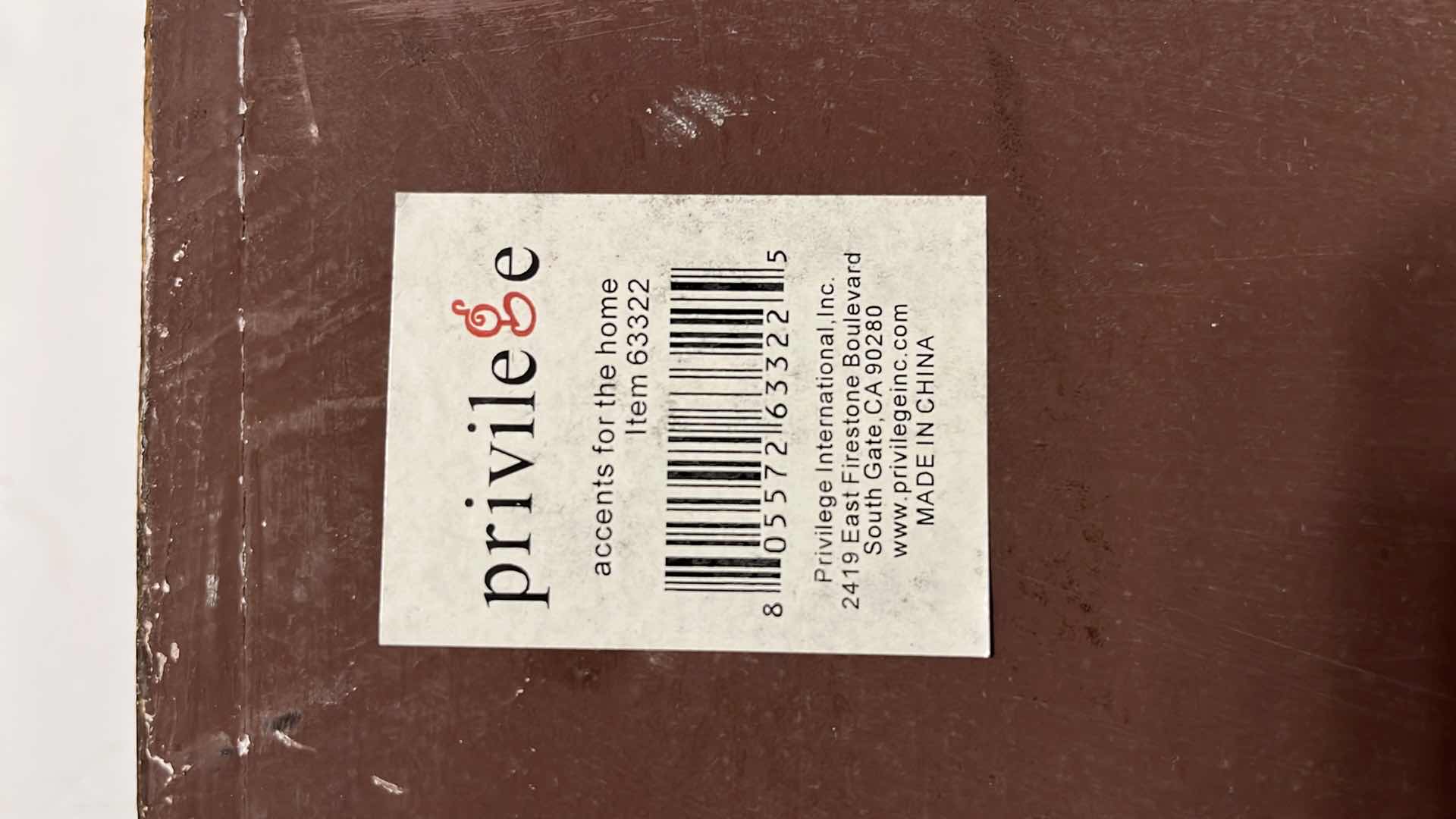 Photo 7 of PRIVILEGE DARK BROWN ANTIQUE WALL CABINET 5” X 16.5” H22.75” ITEM 63322